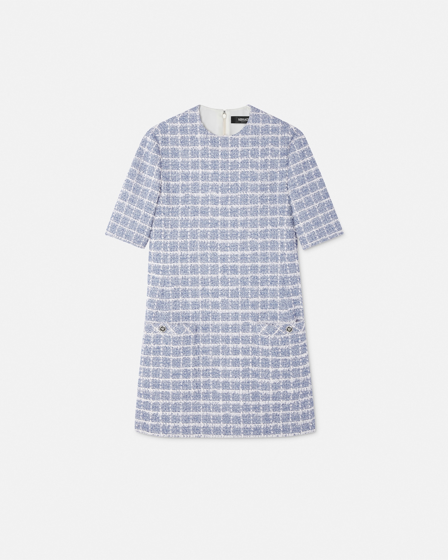 Versace Mini Robe Trapèze En Tweed