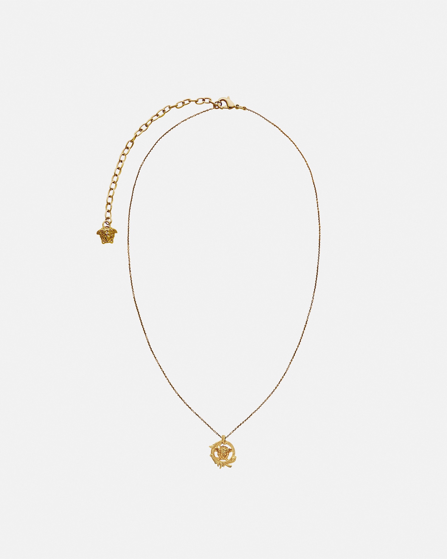 Versace Medusa Barocco Necklace In Or Clair