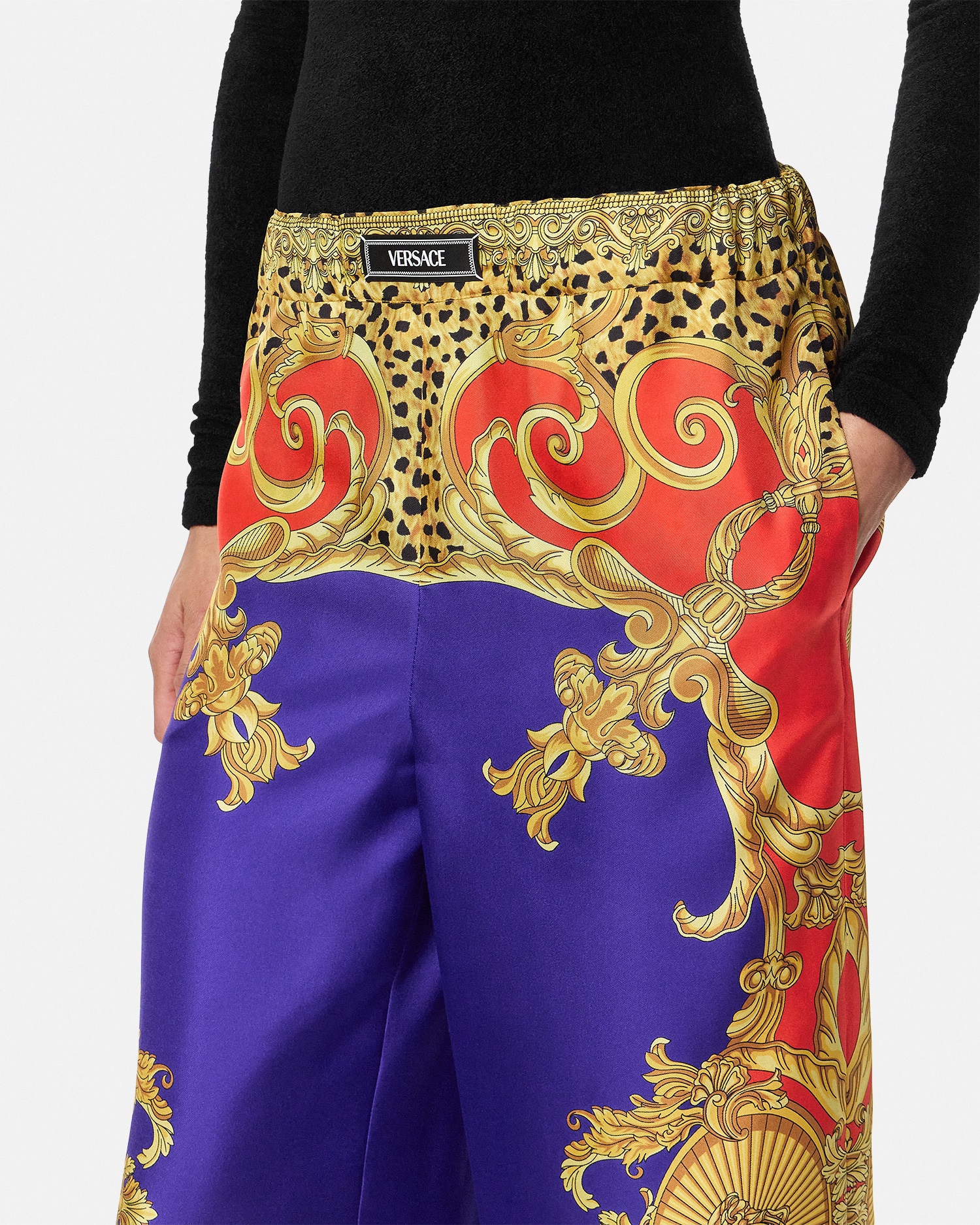 Cheetah Barocco Silk Pants