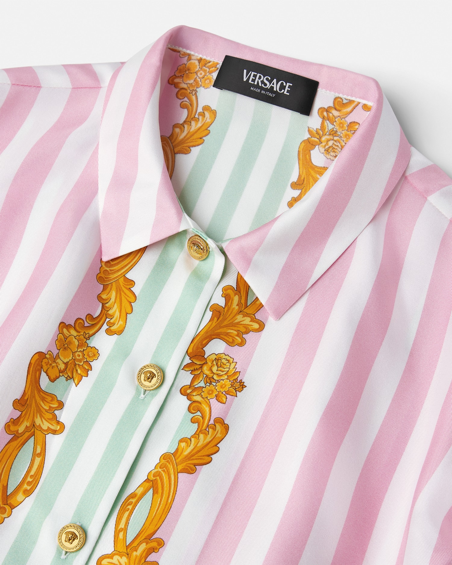 Barocco Pinstripe Silk Kids Shirt