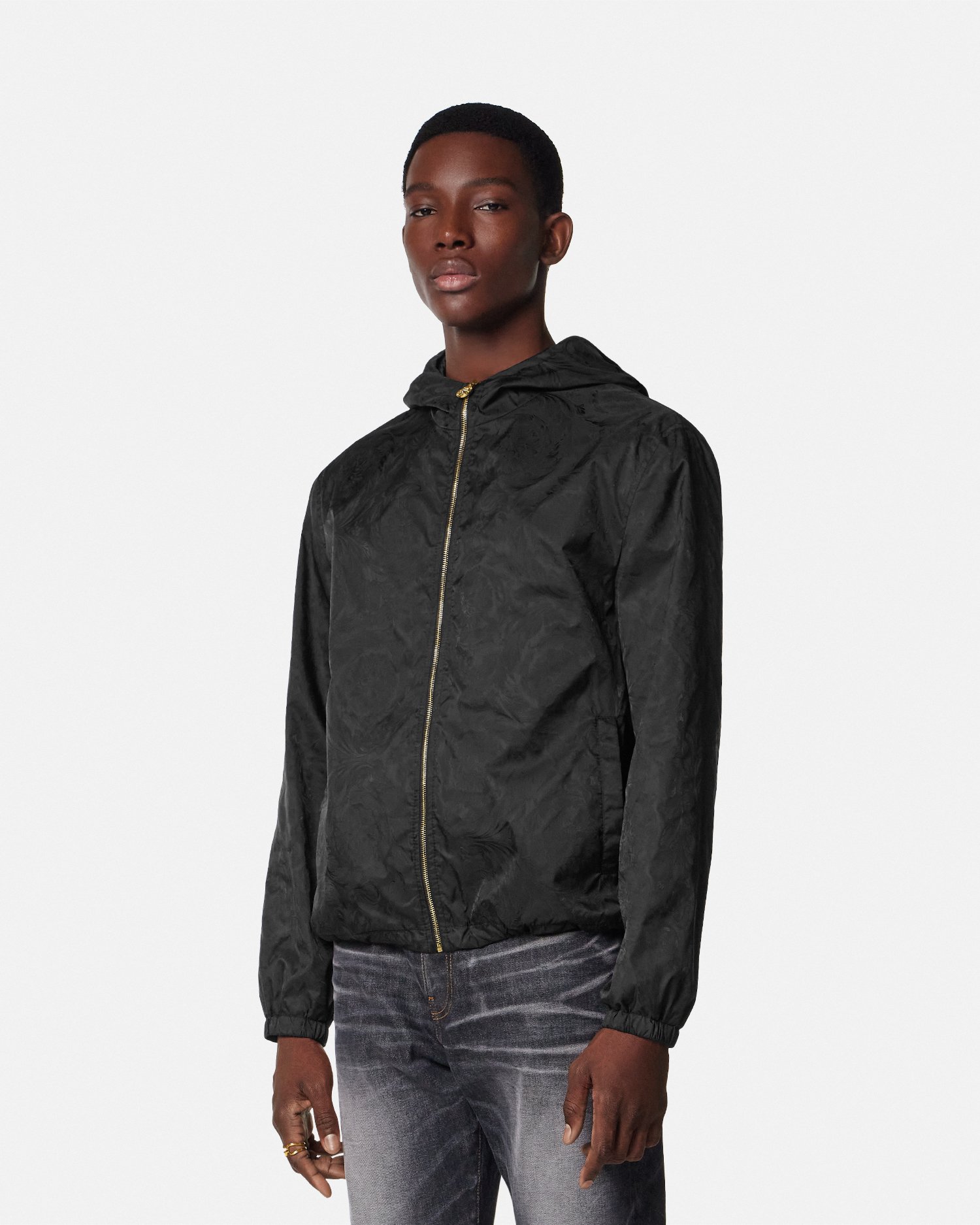 Barocco Jacquard Windbreaker Jacket