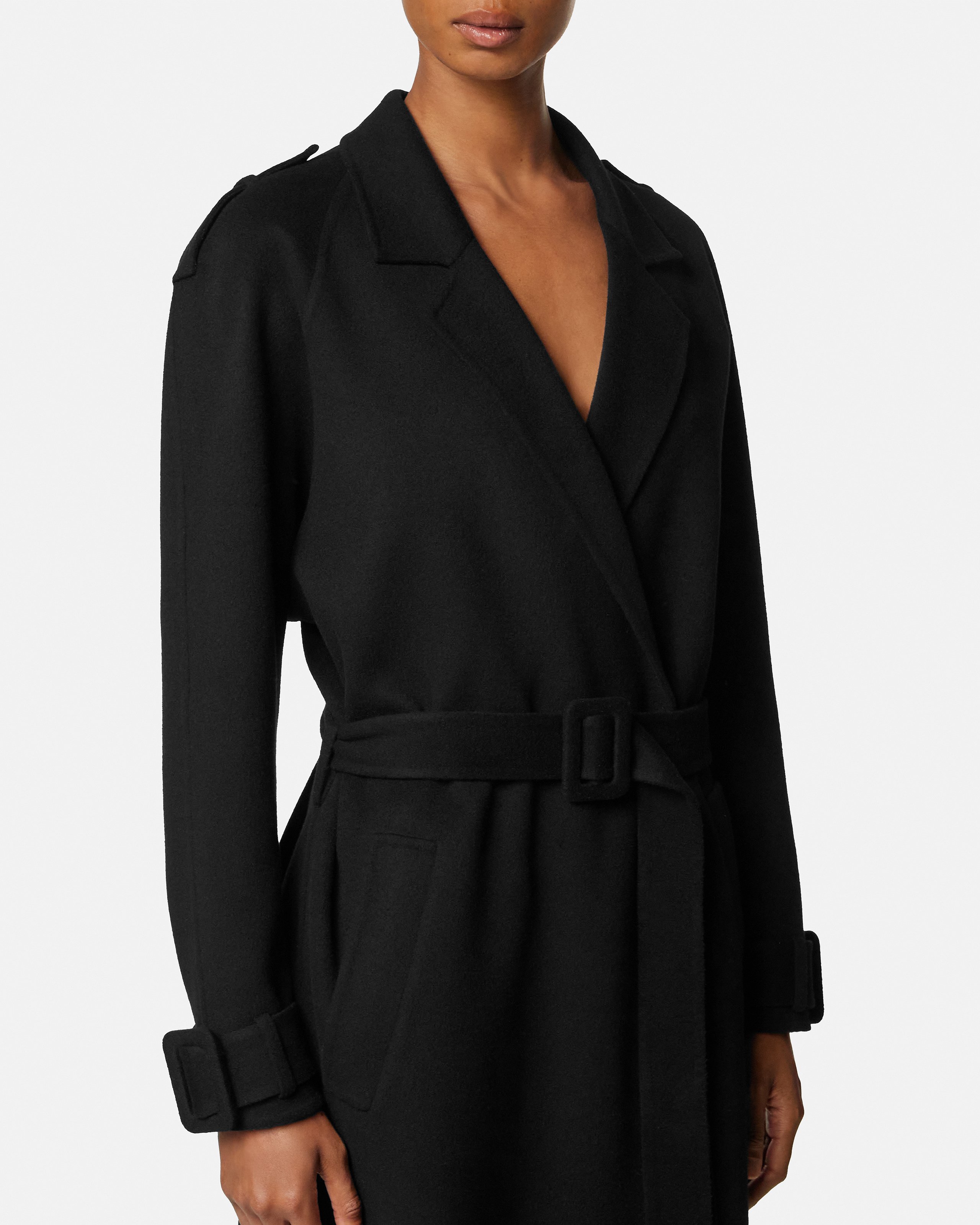 Wool-Cashmere Belted Coat