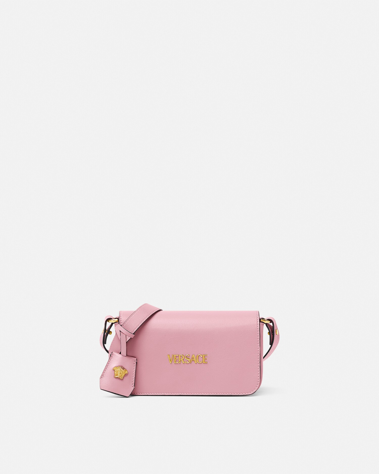 Versace Tag Nappa Mini Bag Pink | VERSACE US