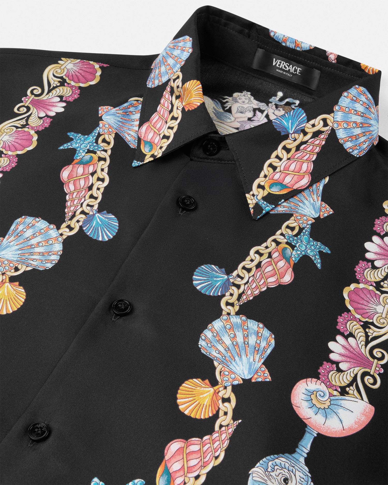 Versace Printed Silk-twill Shirt