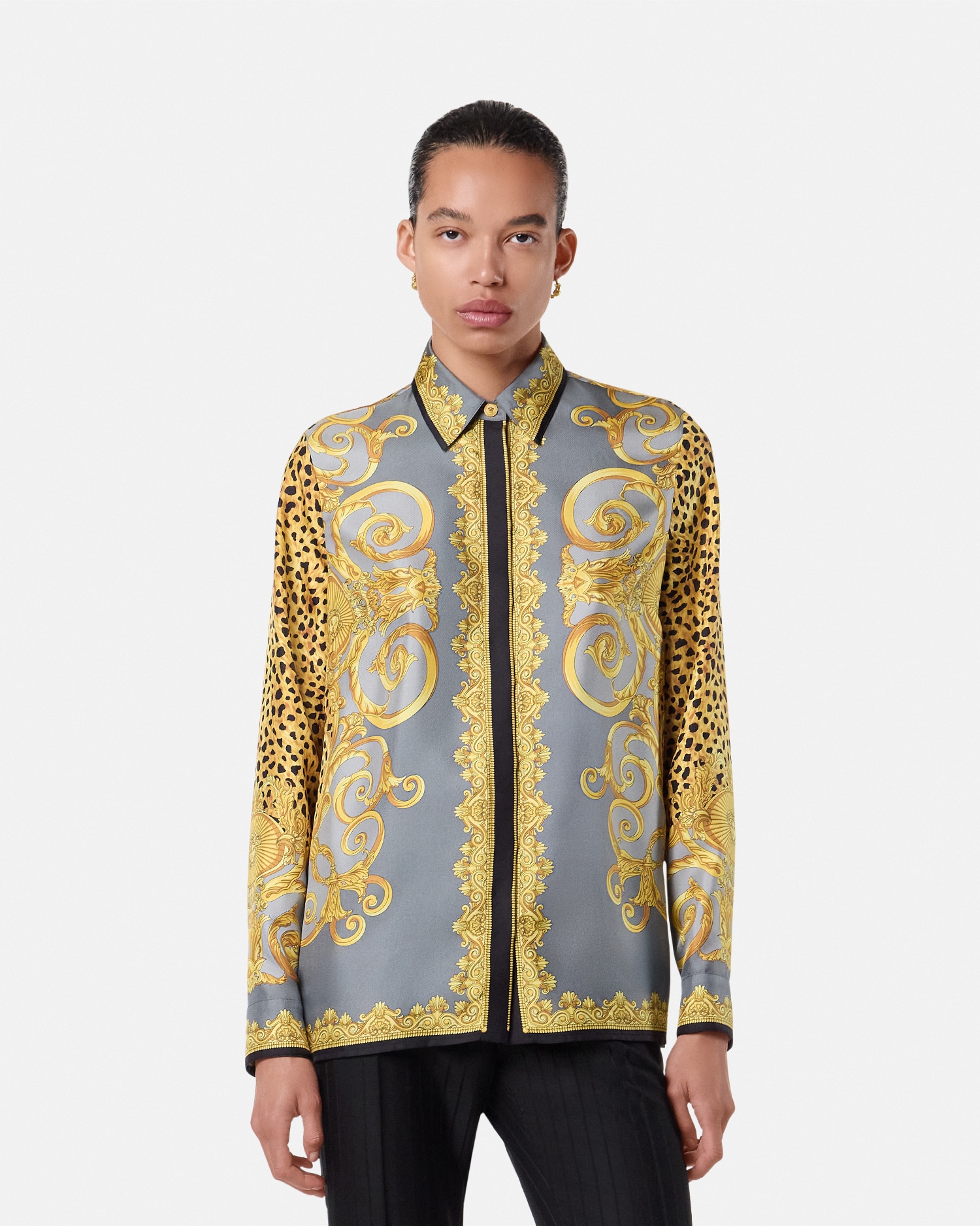Cheetah Foulard Silk Shirt