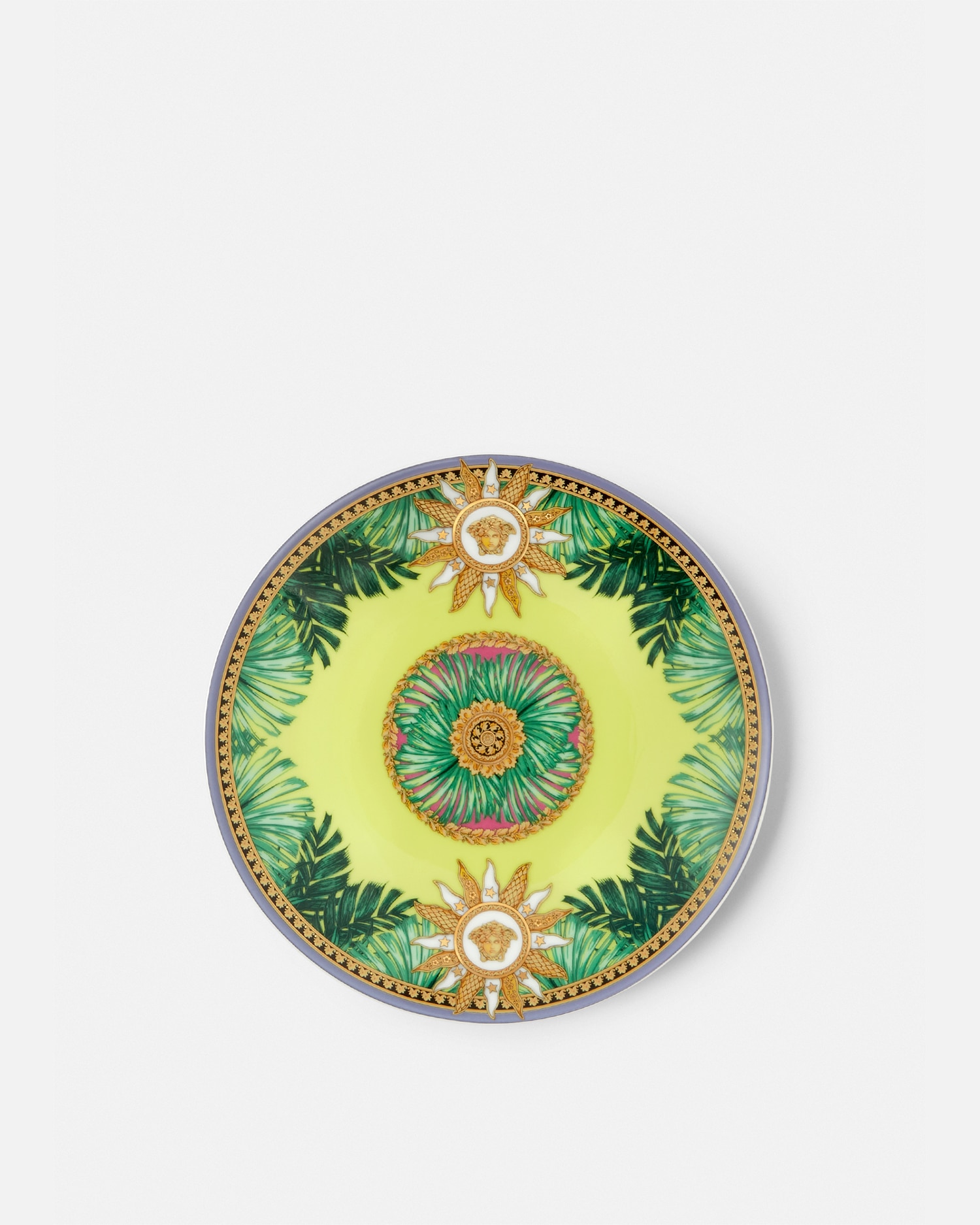 Versace Jungle Animalier Plate 17 Cm In Black+gold