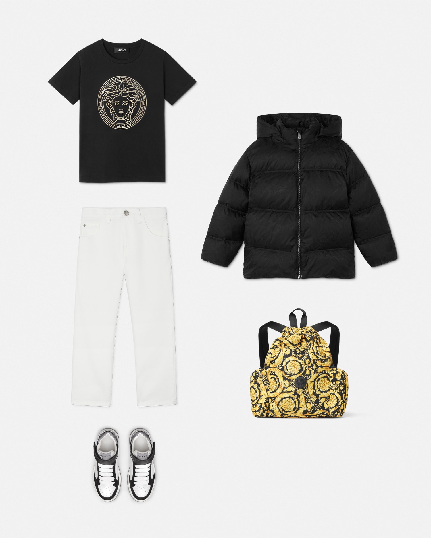 Versace Kids Jeans In White