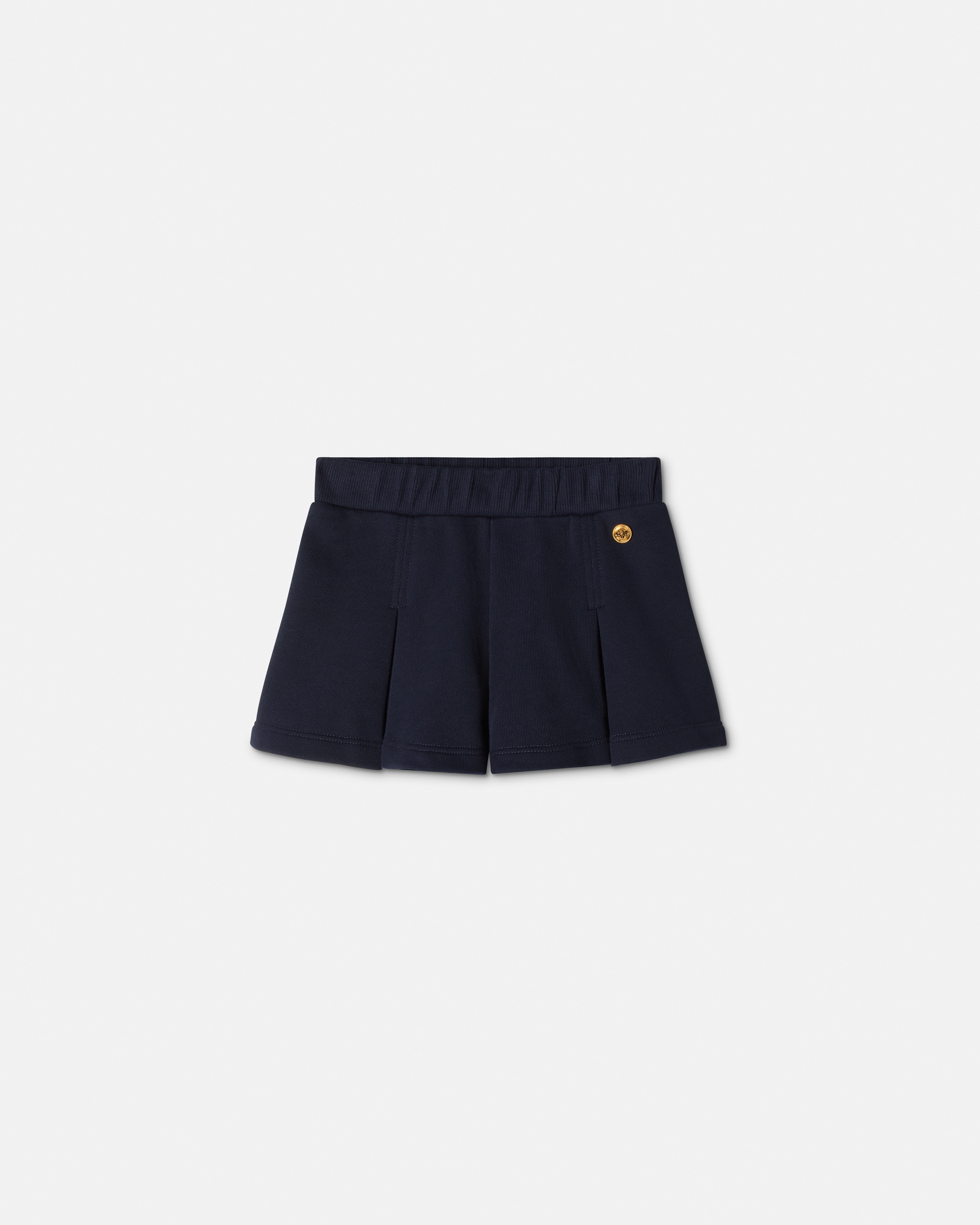 Versace Baby Cotton-jersey Pleated Skorts In Blue