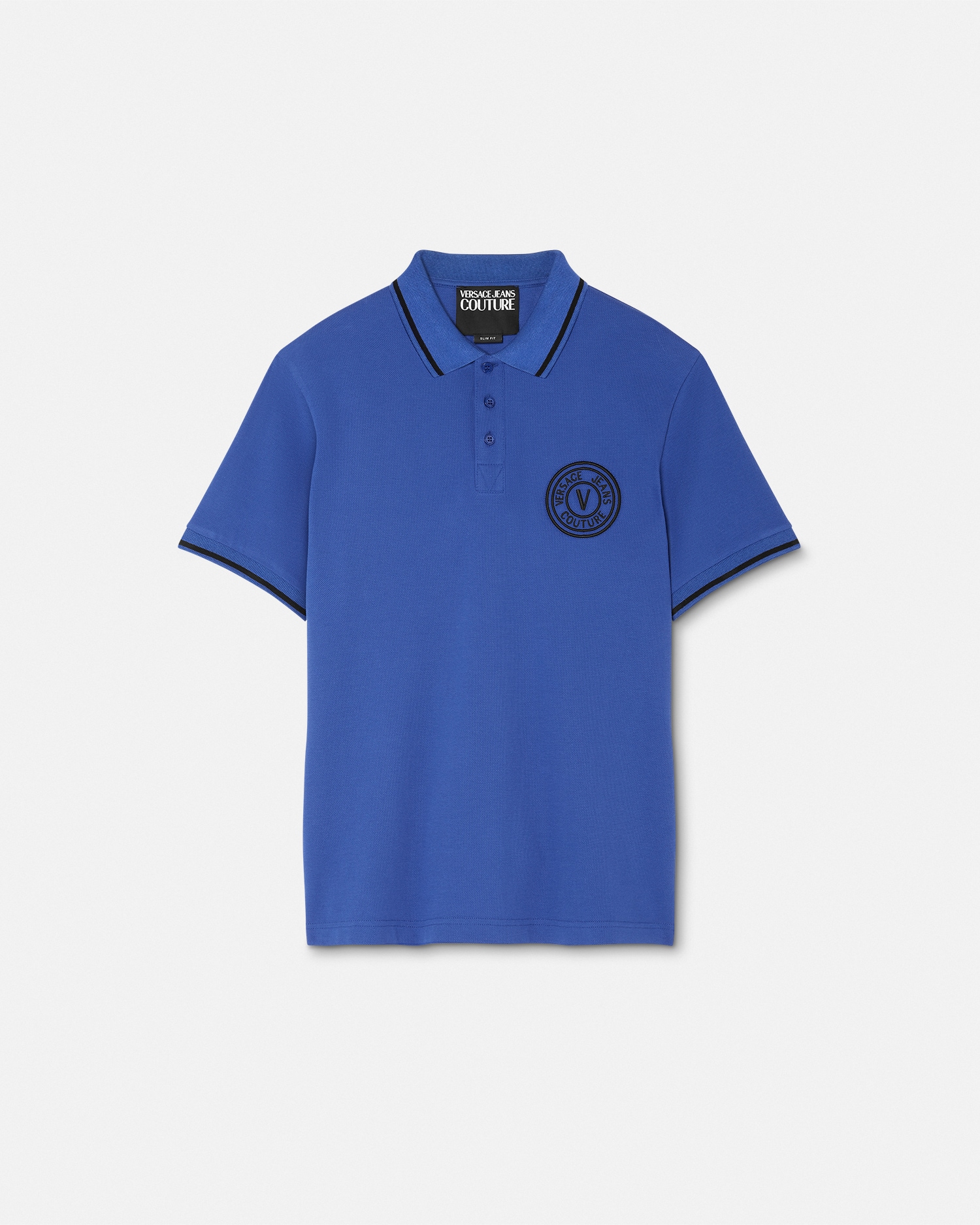 Embroidered V-Emblem Polo Shirt