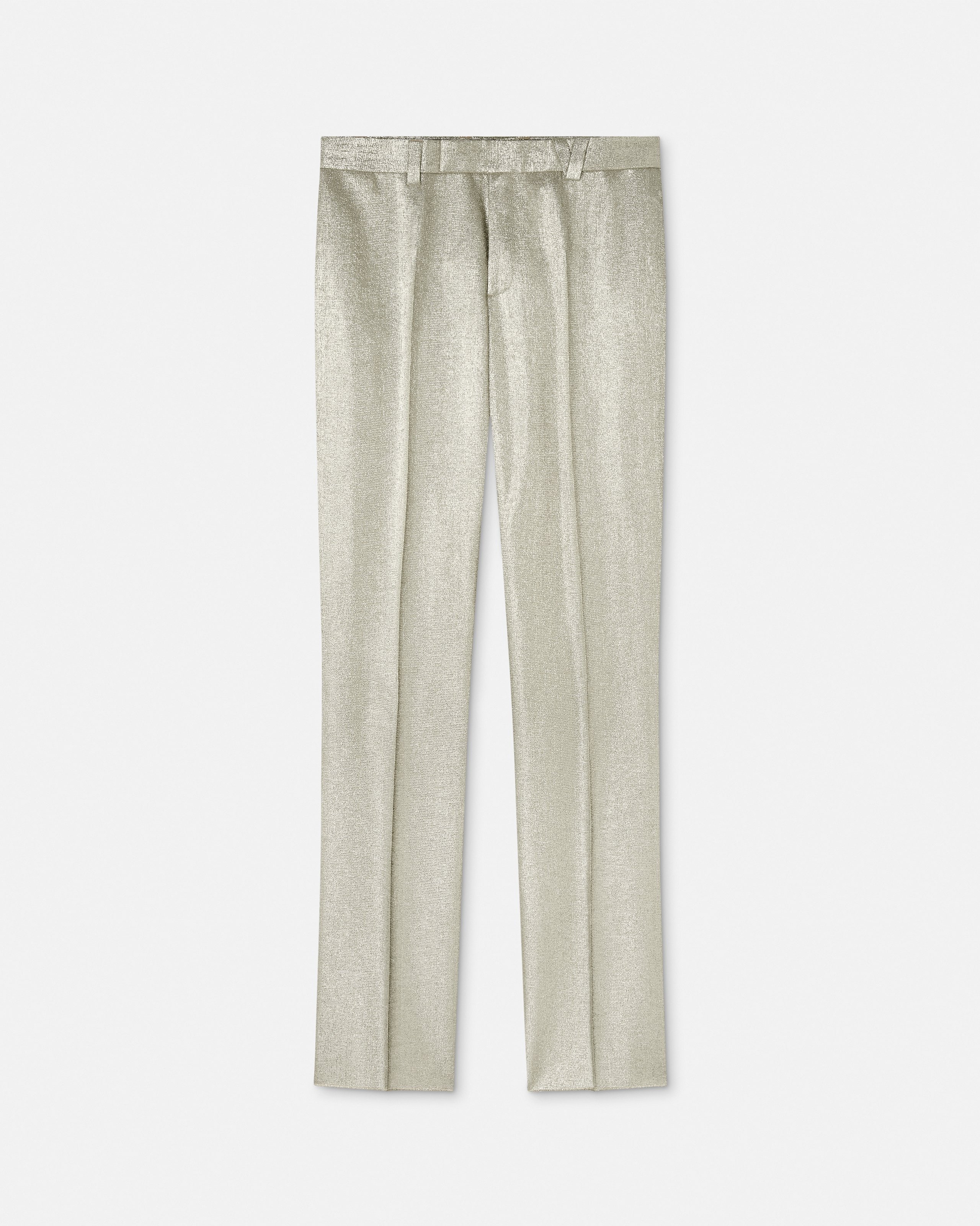 Versace Pantalon Habillé En Viscose Et Lurex In Gray