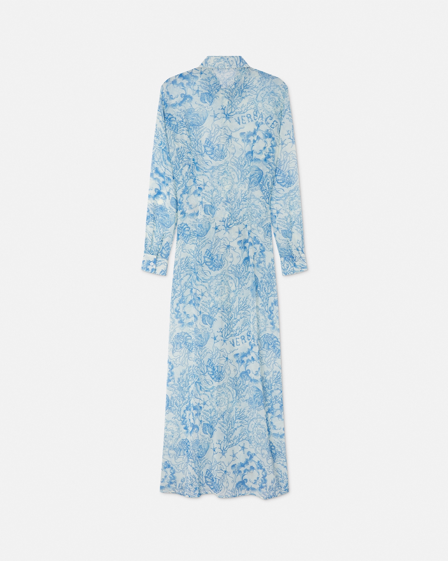 Underwater Barocco Cover-Up Shirt Dress
