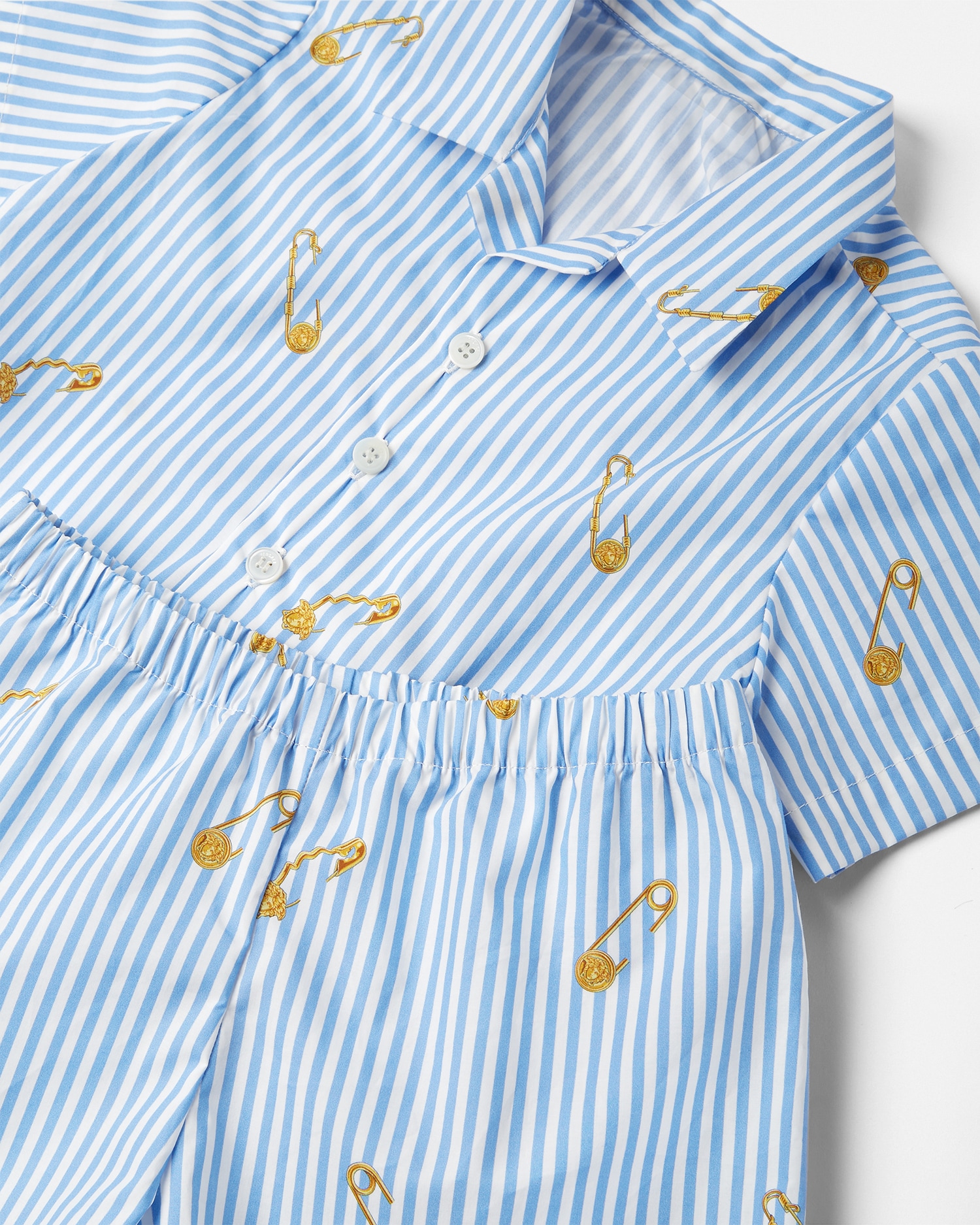 Pinstripe Pin Baby Shirt Set