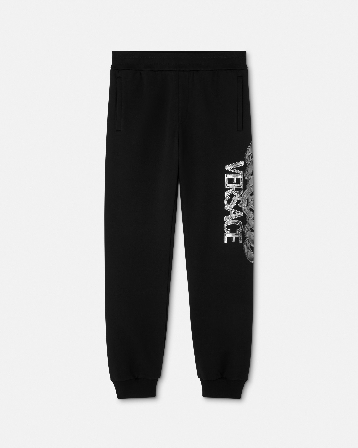 Versace Medusa On Chain Sweatpants In Noir+imprimer