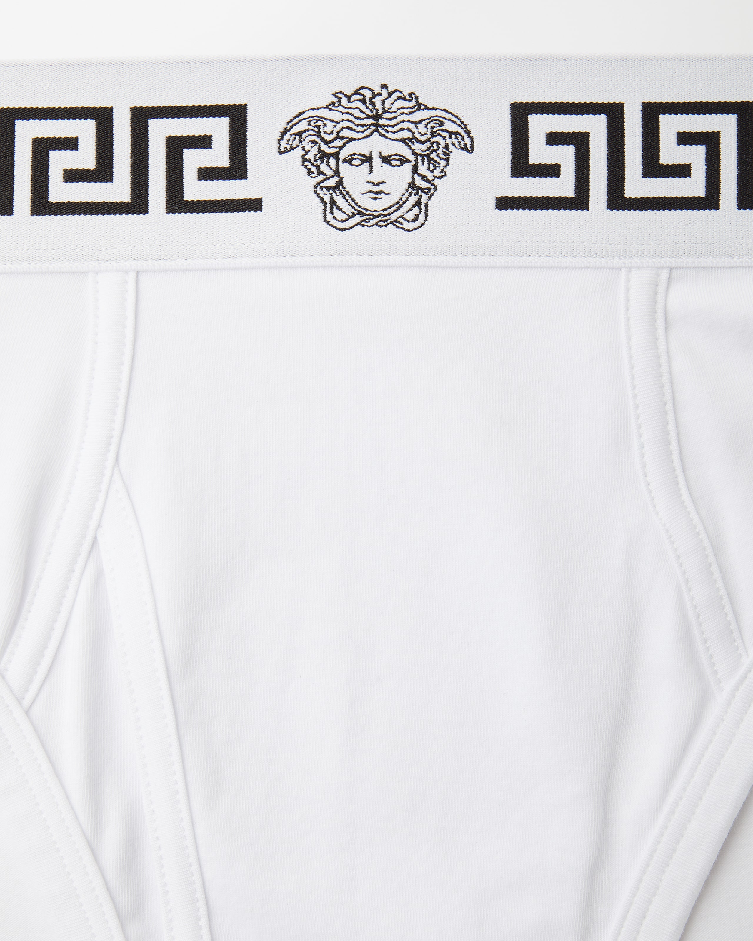 Cotton-Jersey Briefs Black | VERSACE US