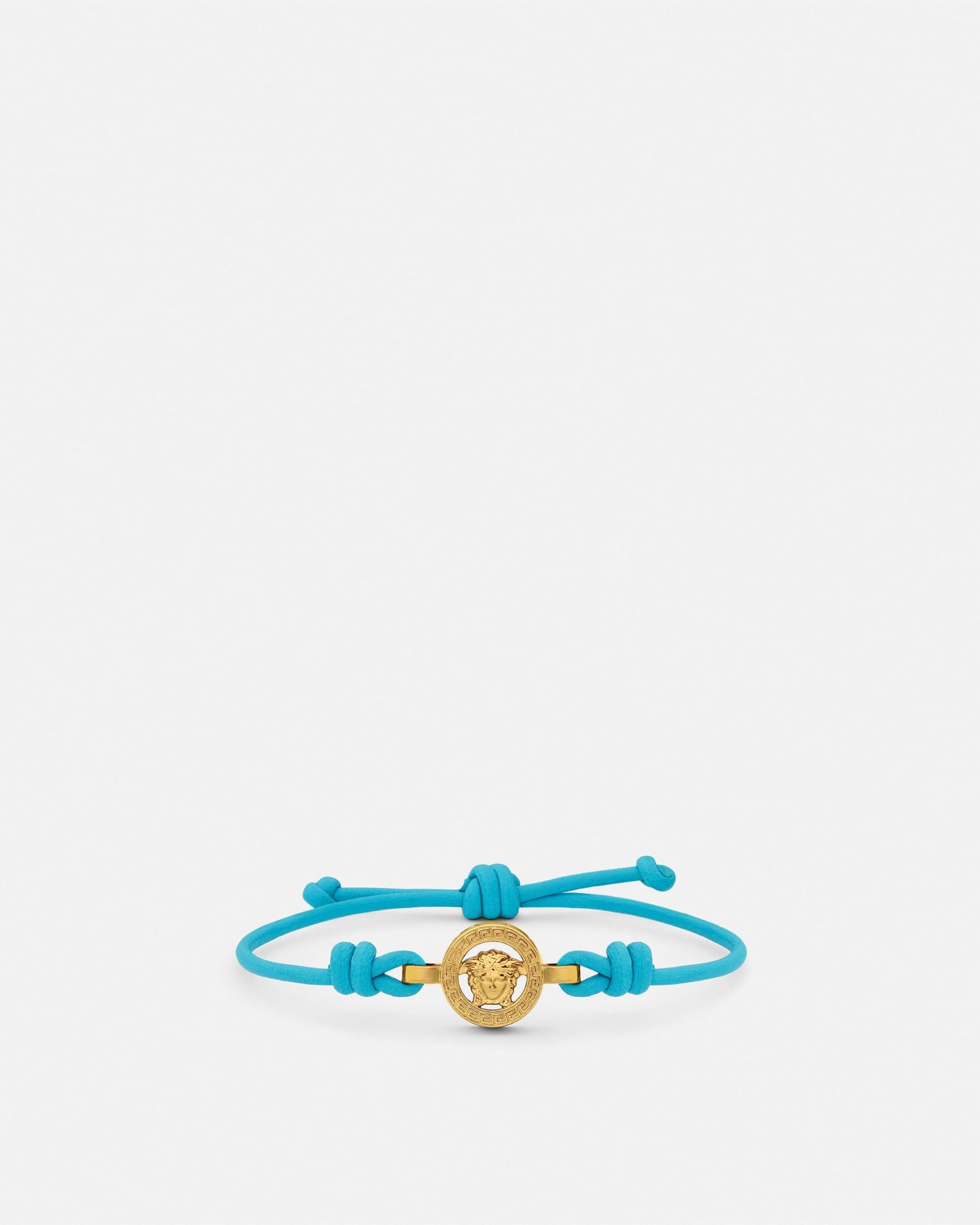 Versace Bracelet En Cuir Medusa '95 In Blue