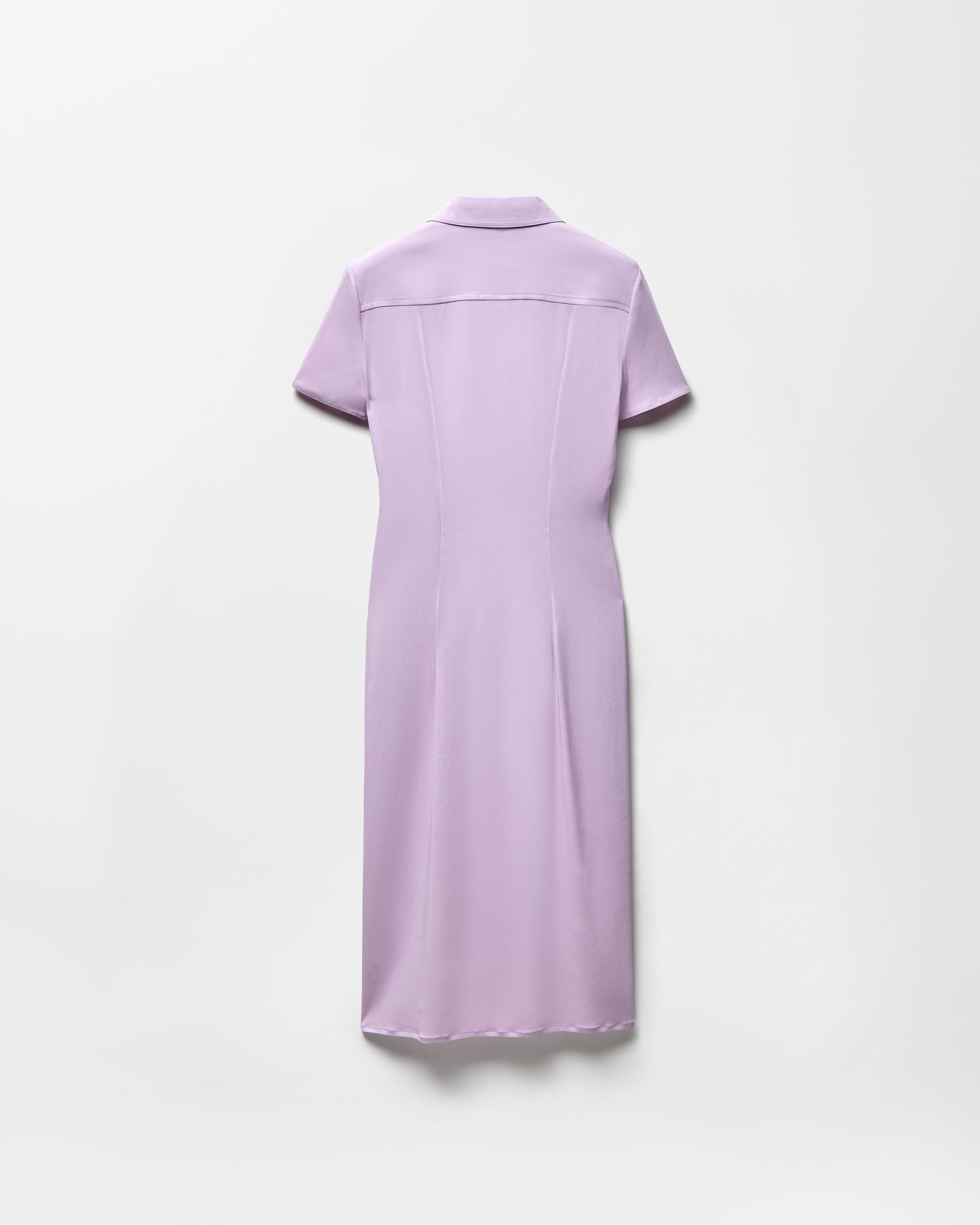 Stretch Georgette Viscose Midi Dress Purple | VERSACE US