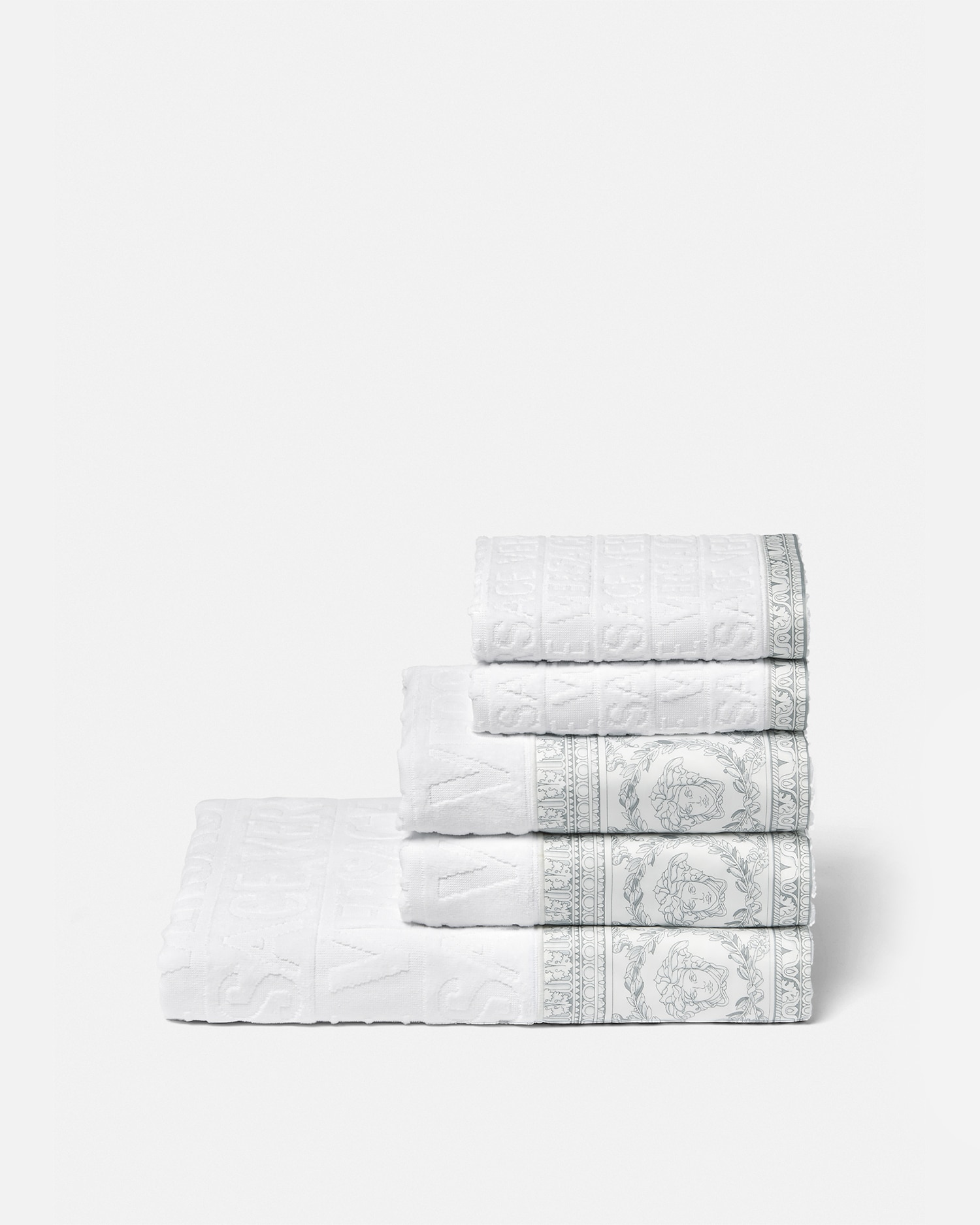 Versace Home Lot De 5 Serviettes I ♡ Baroque In White
