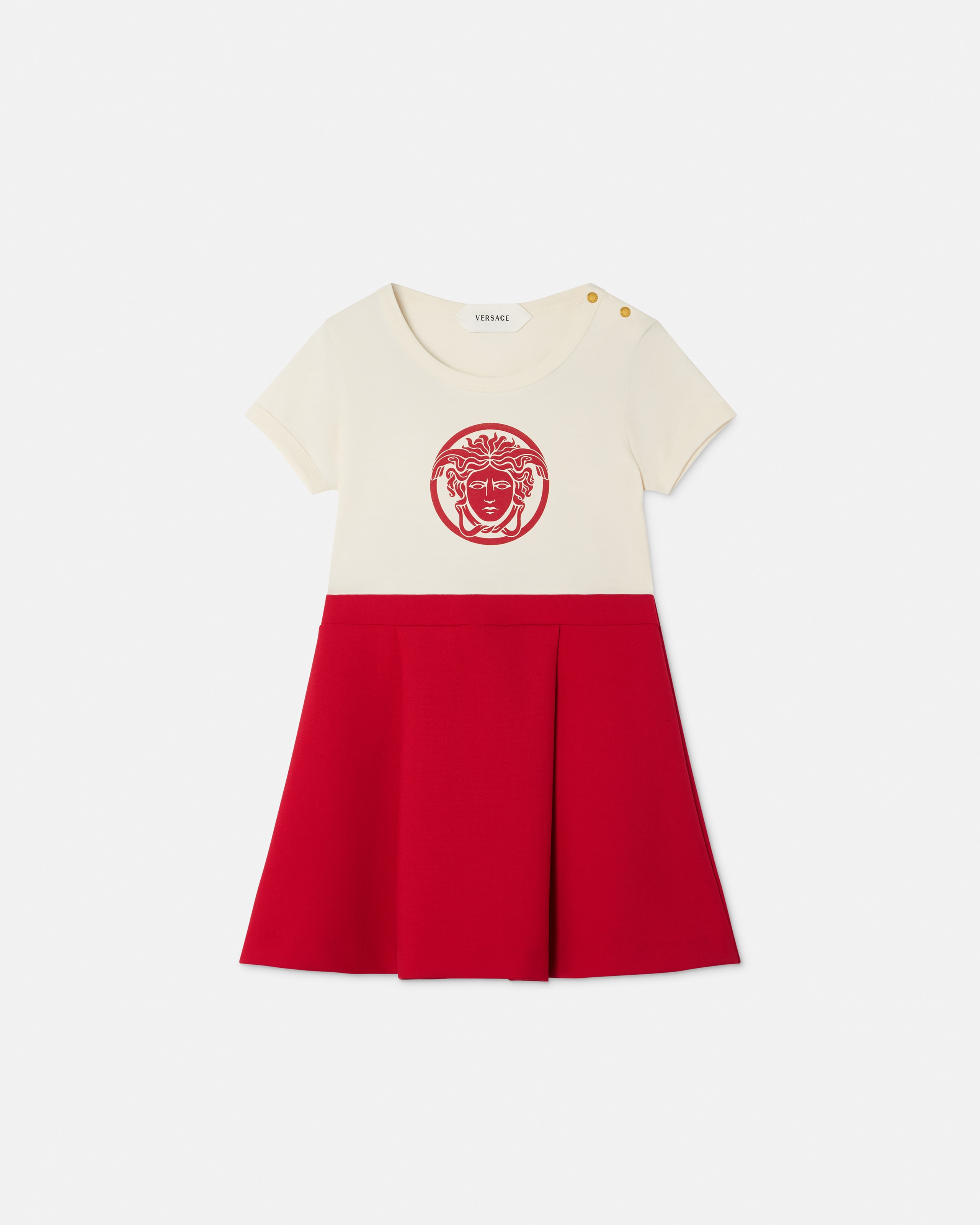Versace Robe T-shirt Imprimée En Jersey Milano Baby In Red