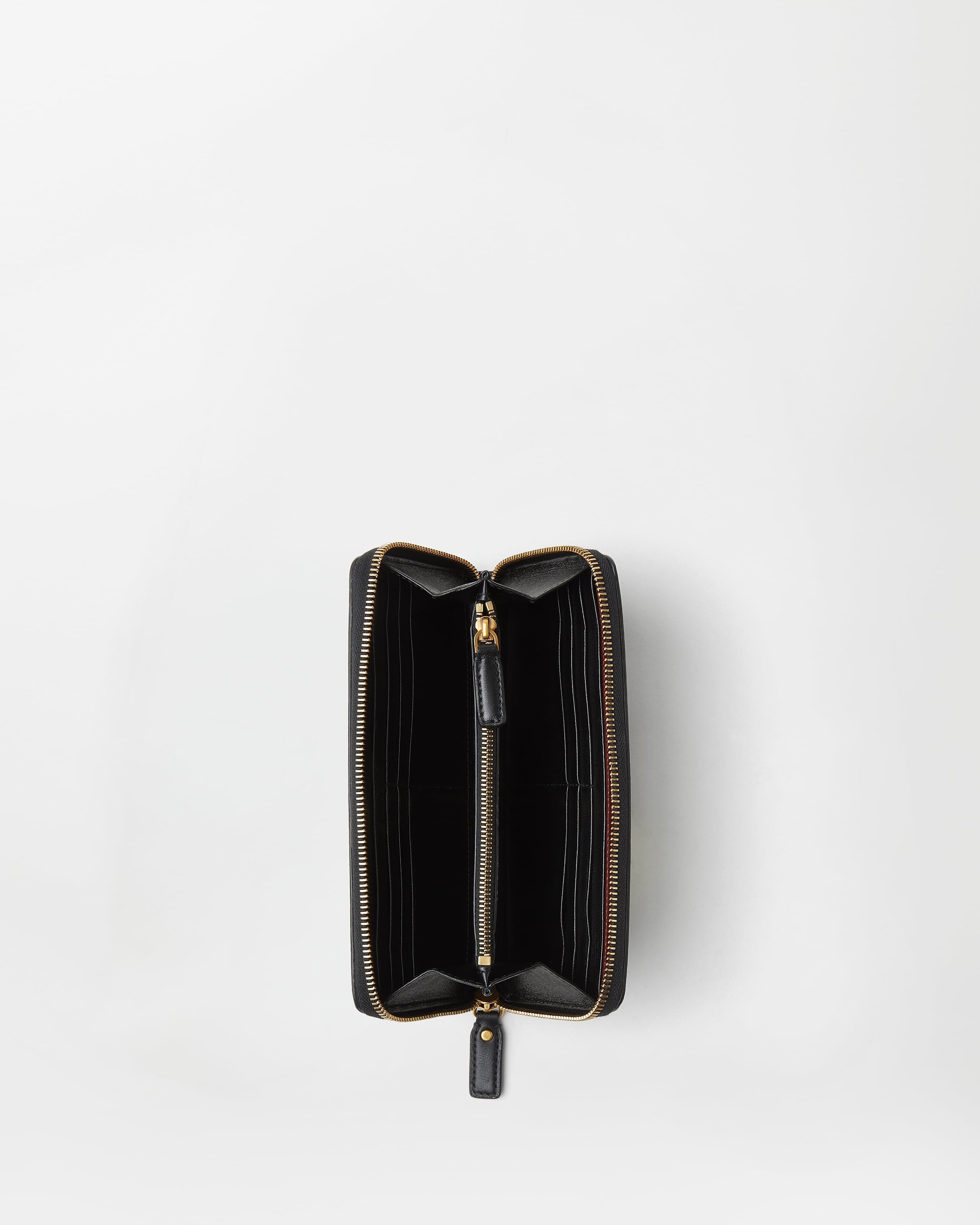 Emblème Leather Wallet Black | VERSACE US