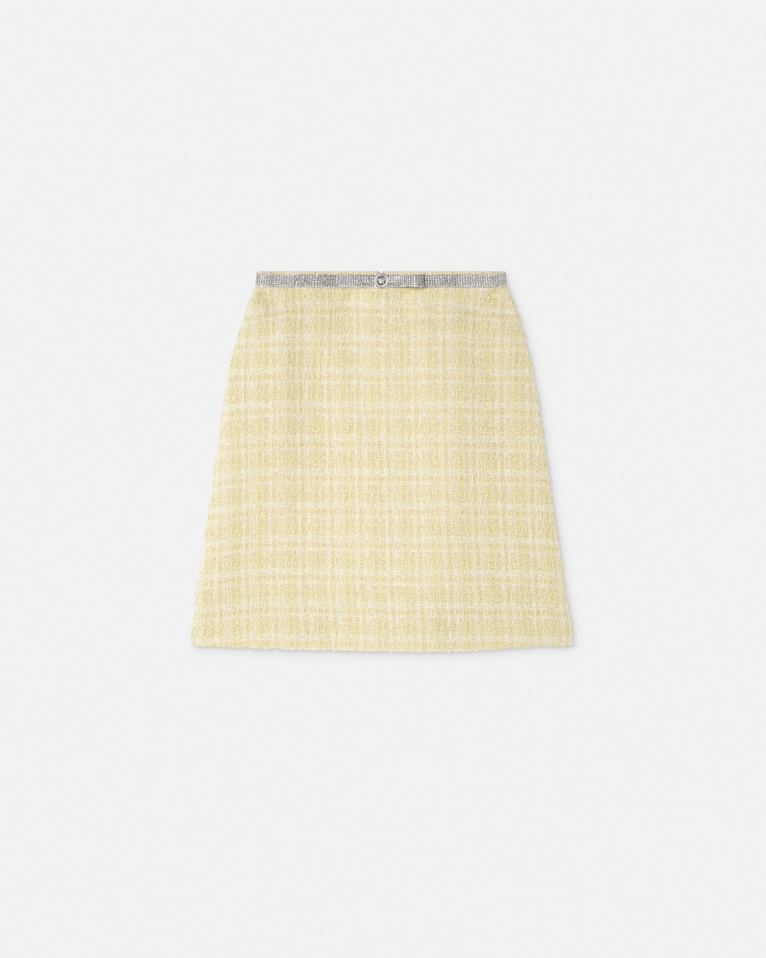 Versace Crystal Tweed A-line Mini Skirt