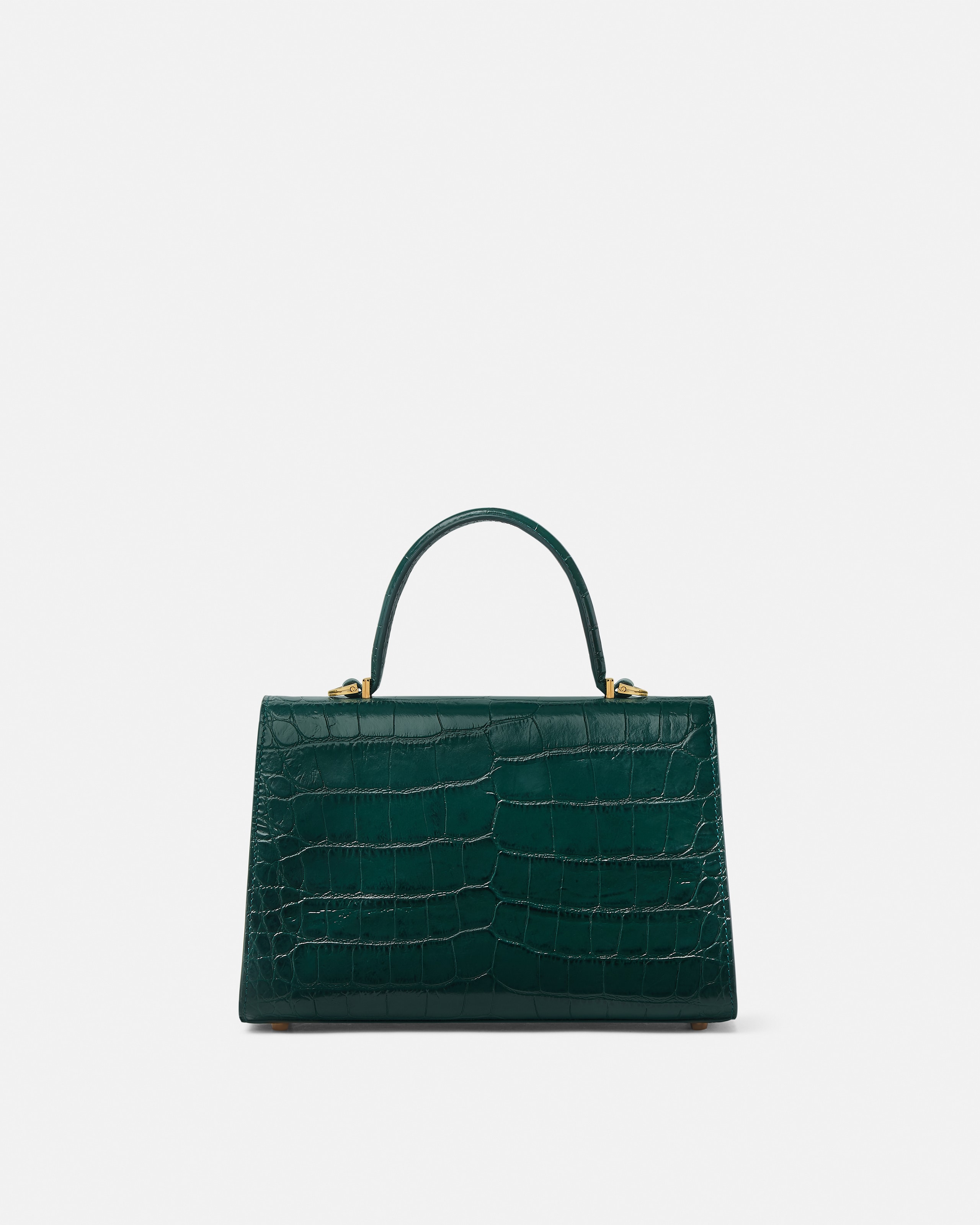 Medusa '95 Croc-Effect Top-Handle Brown | VERSACE US