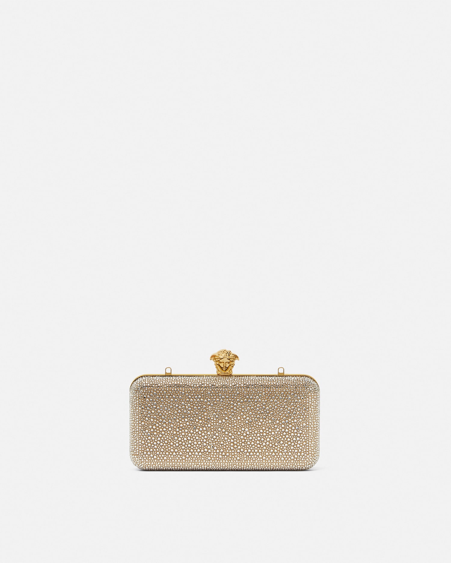 La Medusa Embellished Satin Clutch