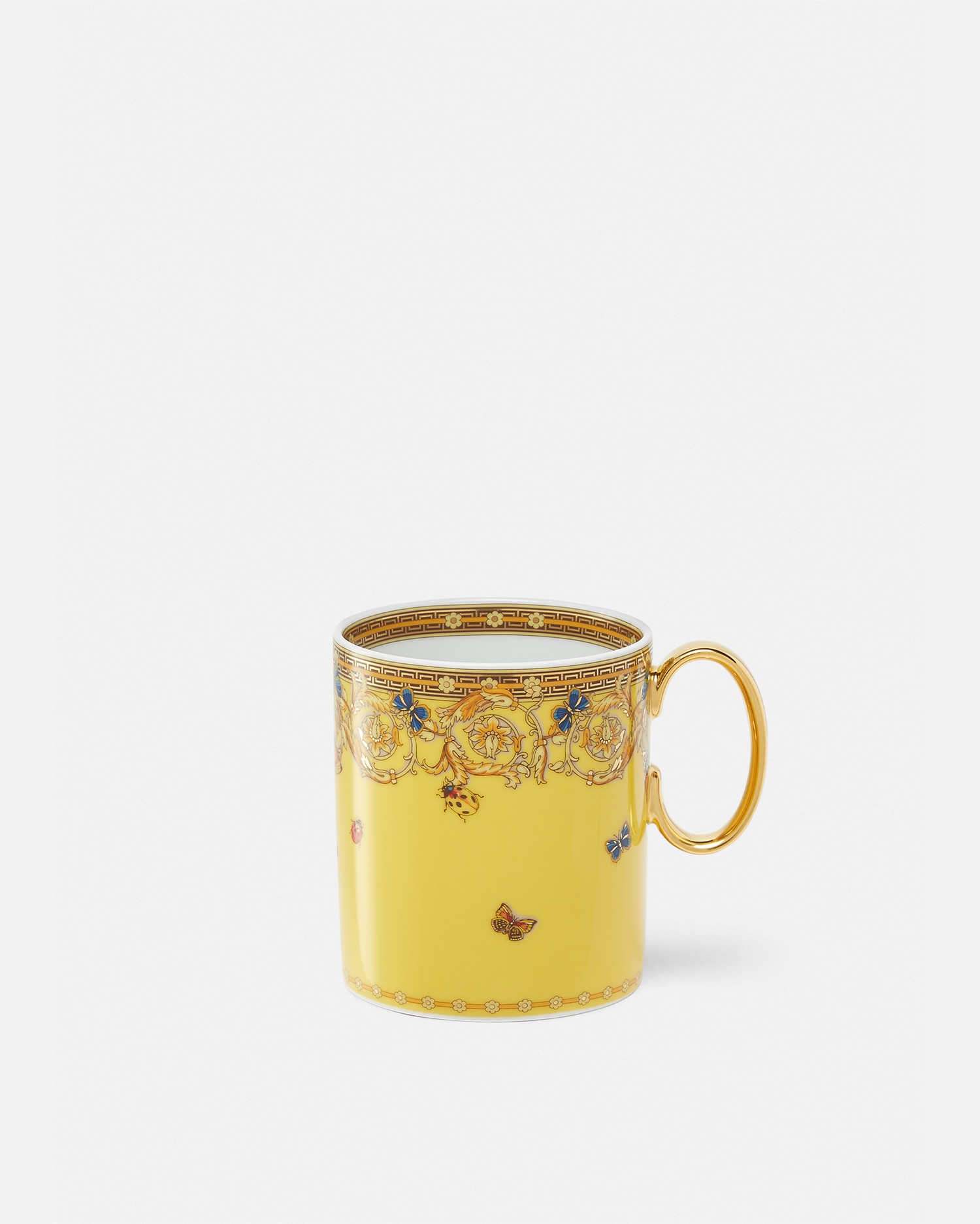 Versace Porcellane E Cristalli Le Jardin Mug In Yellow