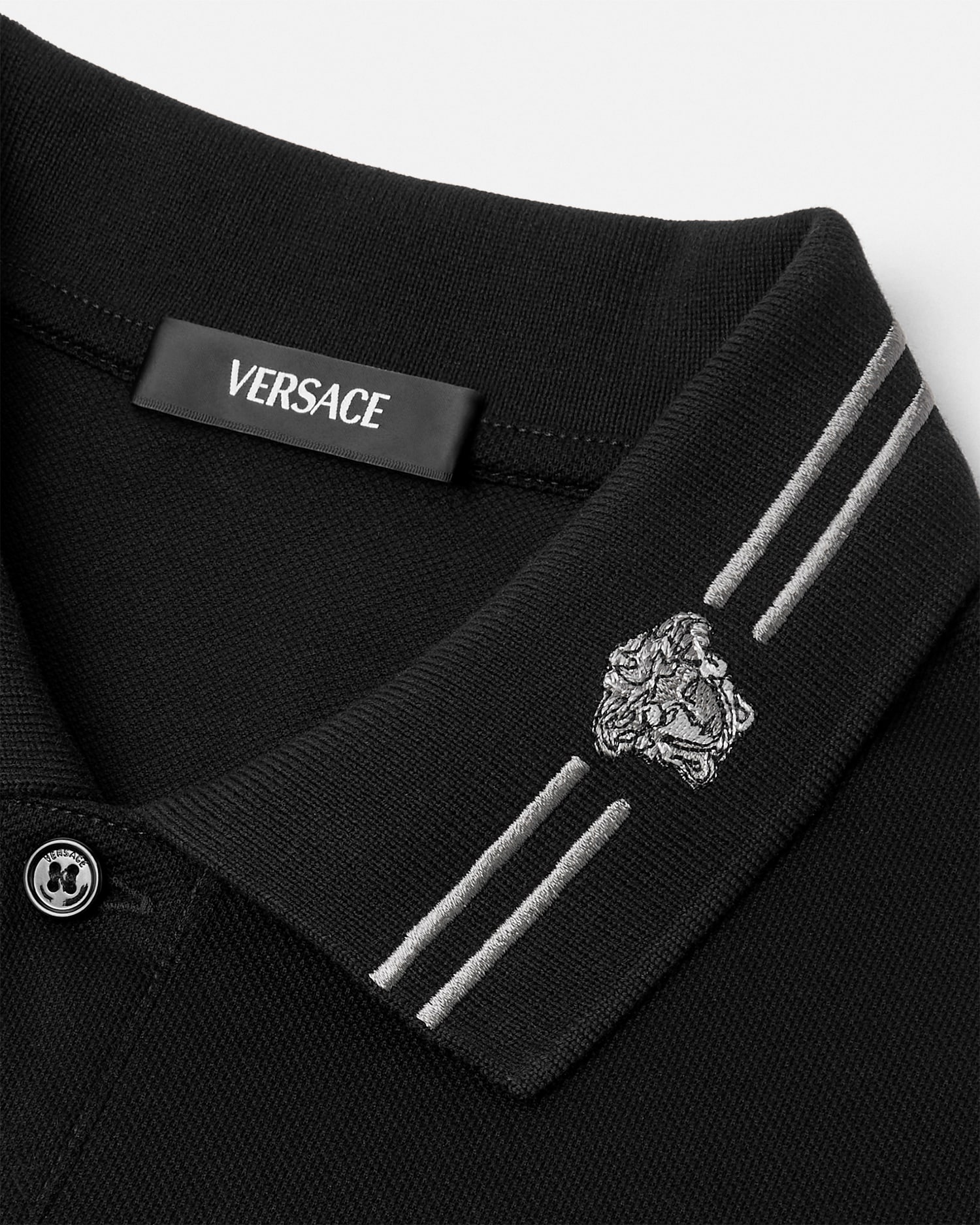 Embroidered Medusa Polo Shirt