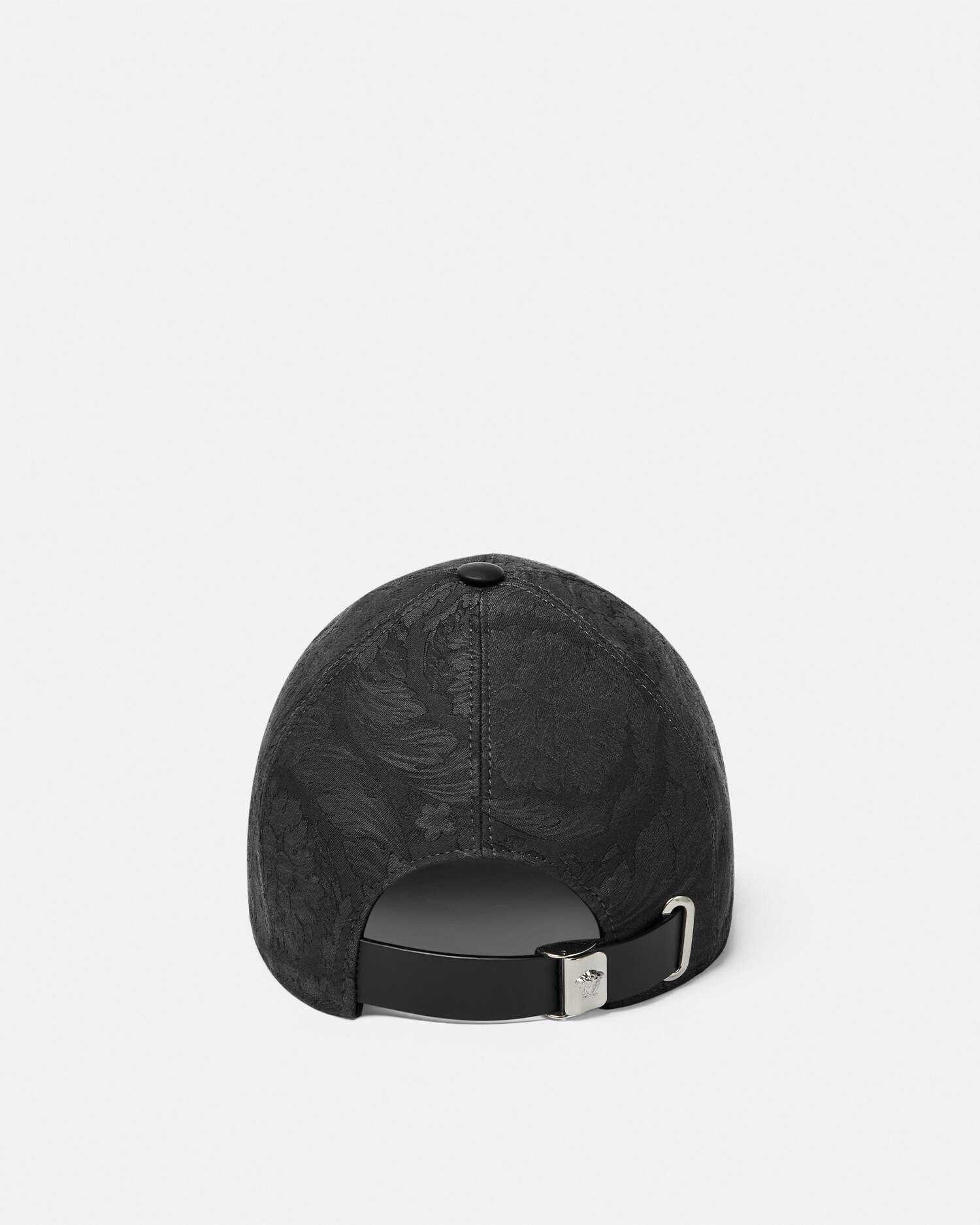 Shop Versace Barocco Jacquard Baseball Cap In Gray+print