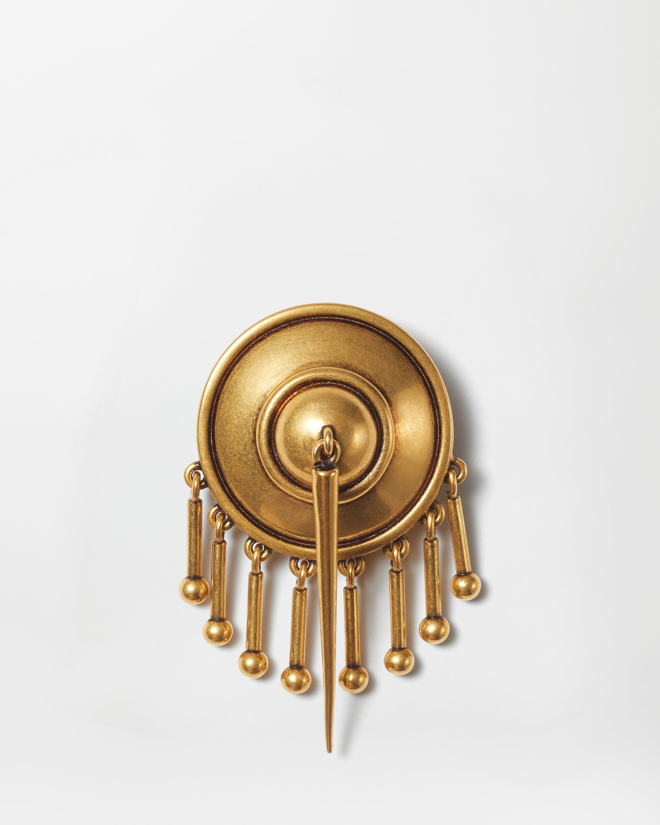 Versace Scudo Brooch In Gold
