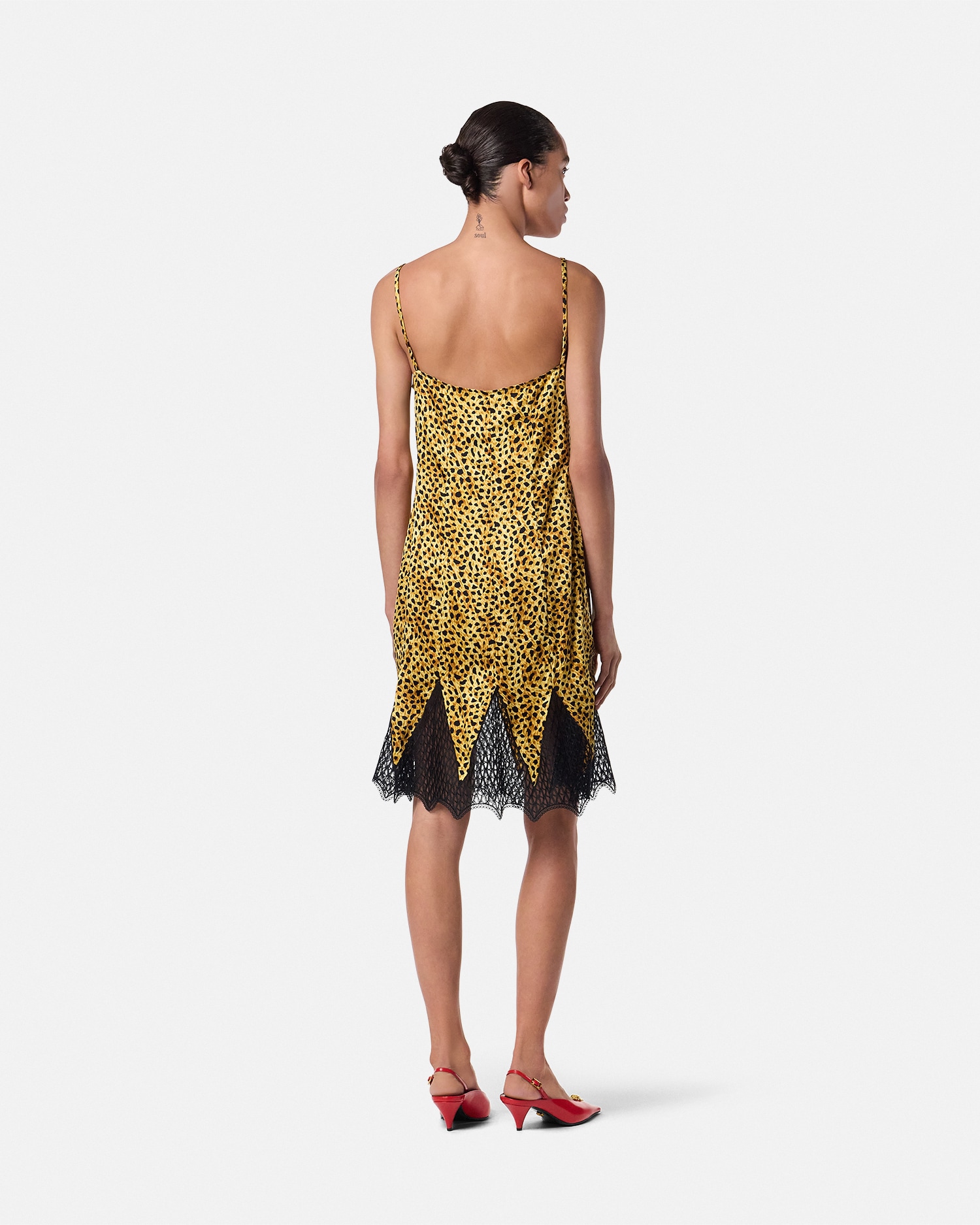 Cheetah Allover Silk Slip Mini Dress