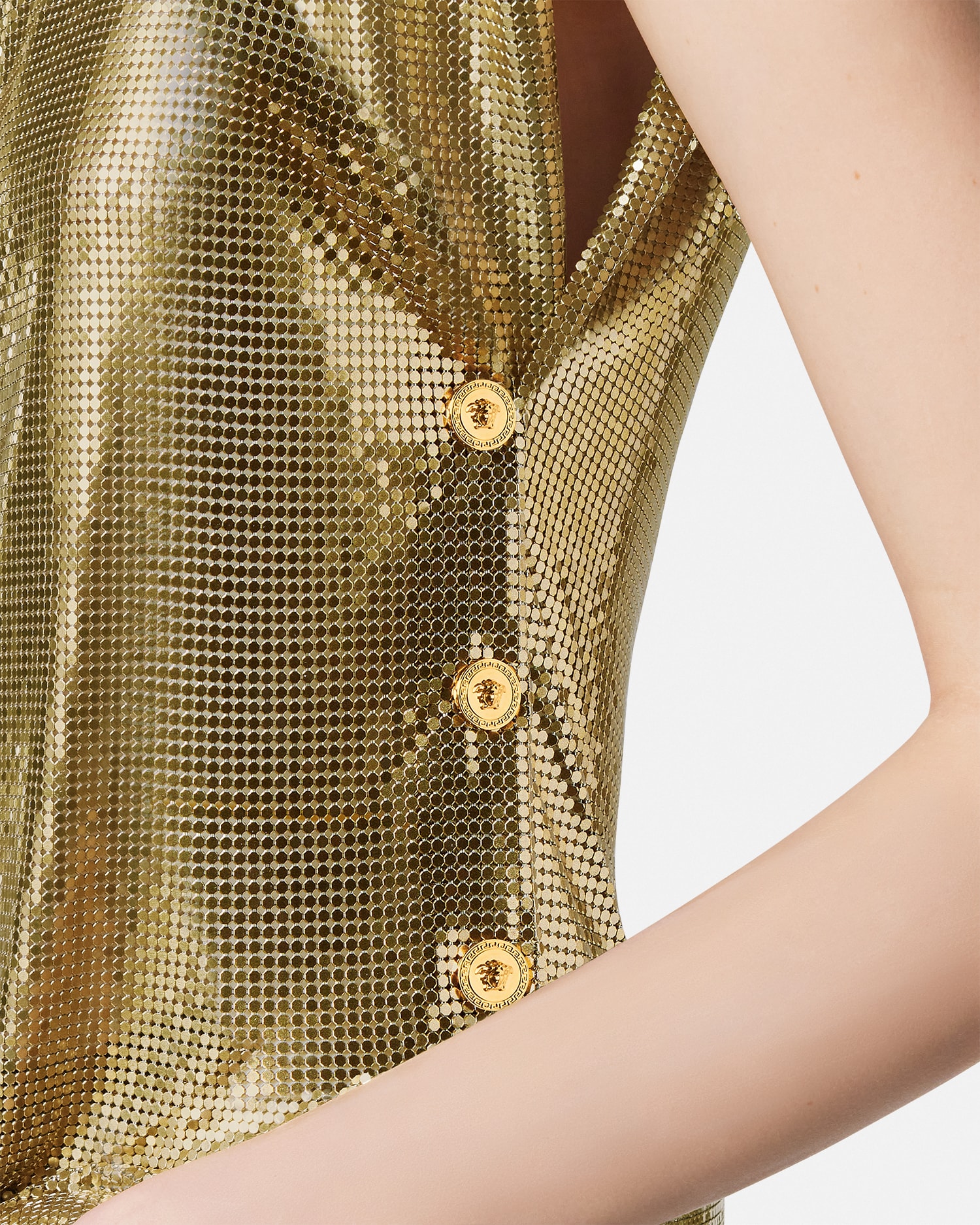 Safety Pin Metal Mesh Top