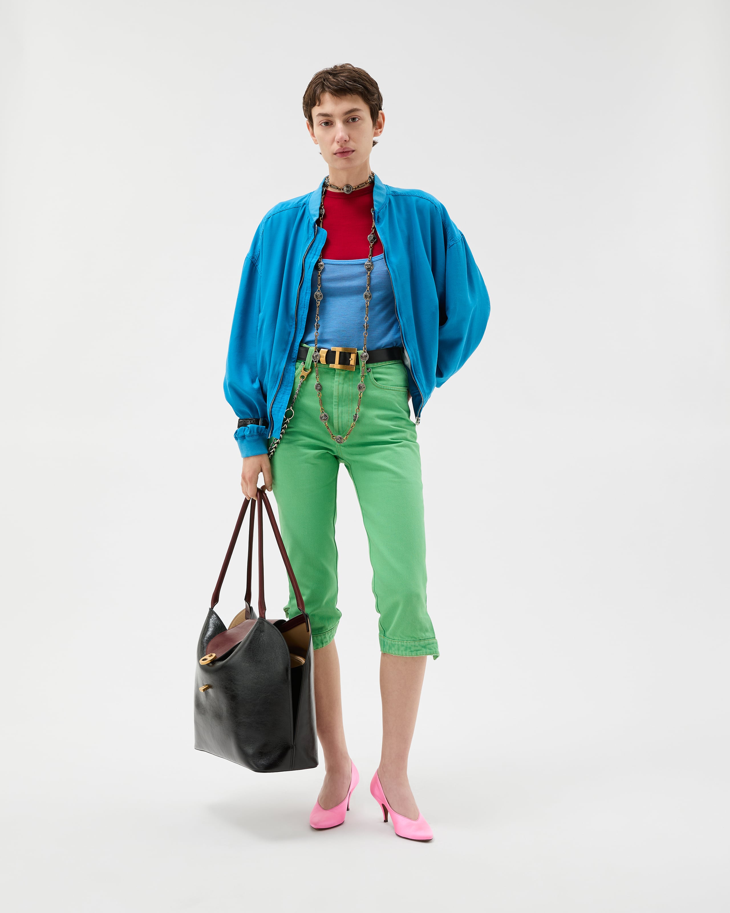 Capri Jeans Green | VERSACE US