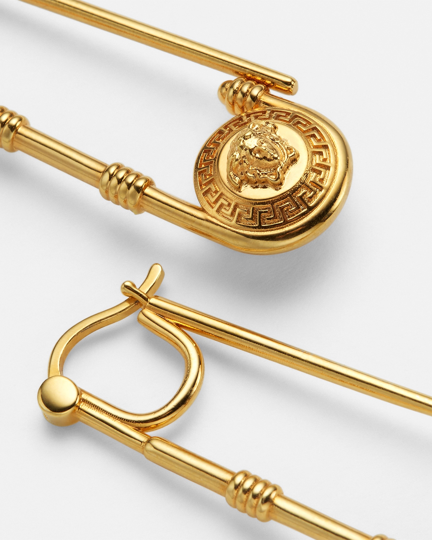 Versace Safety Pin Earrings