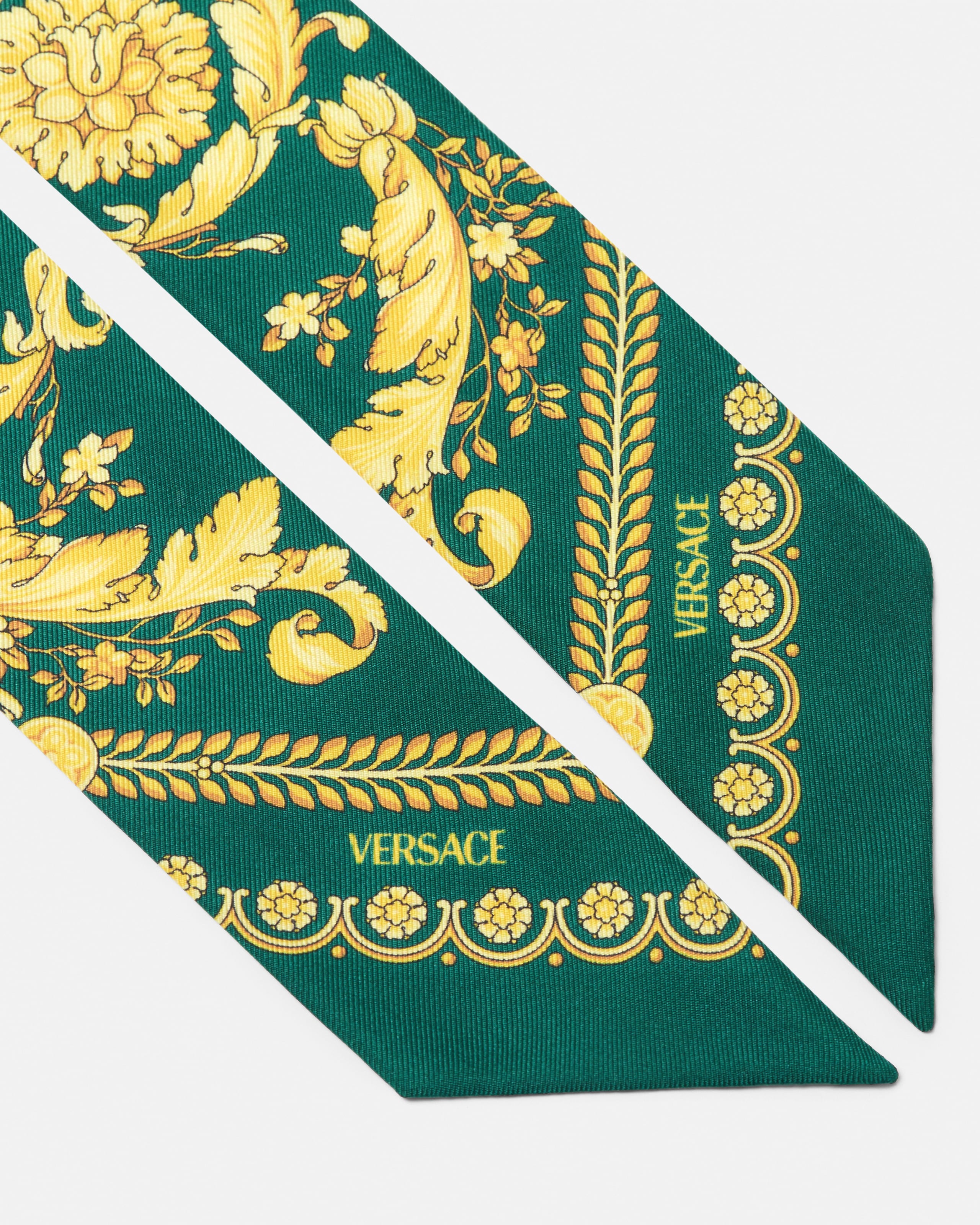 Versace Barocco Silk Lavallière In Multi
