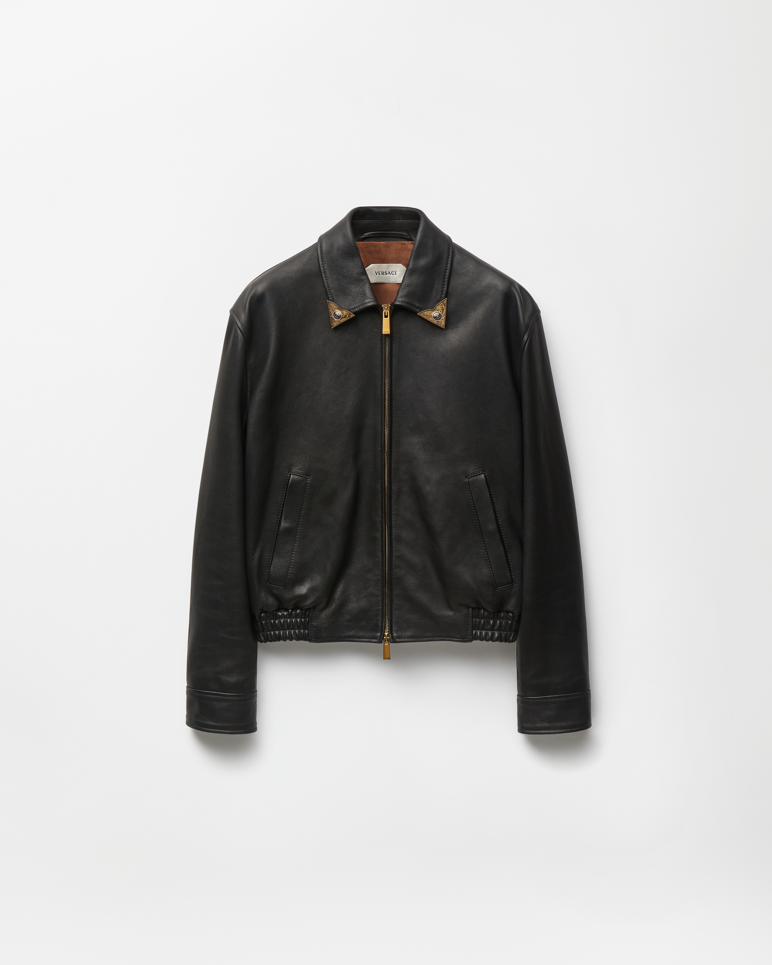 Versace Nappa Blouson In Black