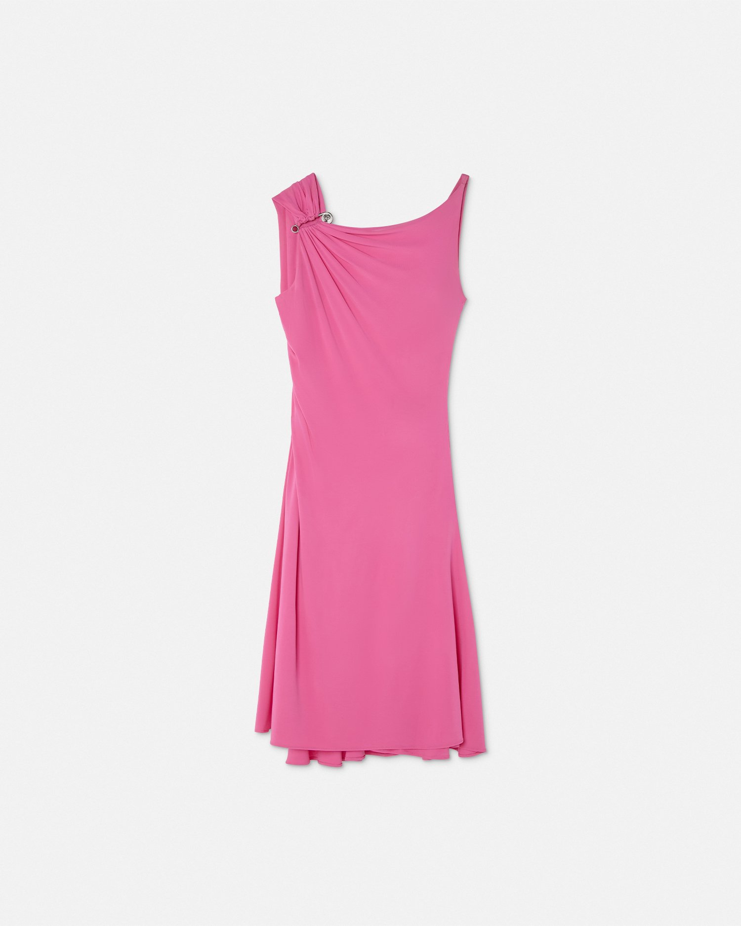 Versace Mini Robe Évasée Drapée Safety Pin