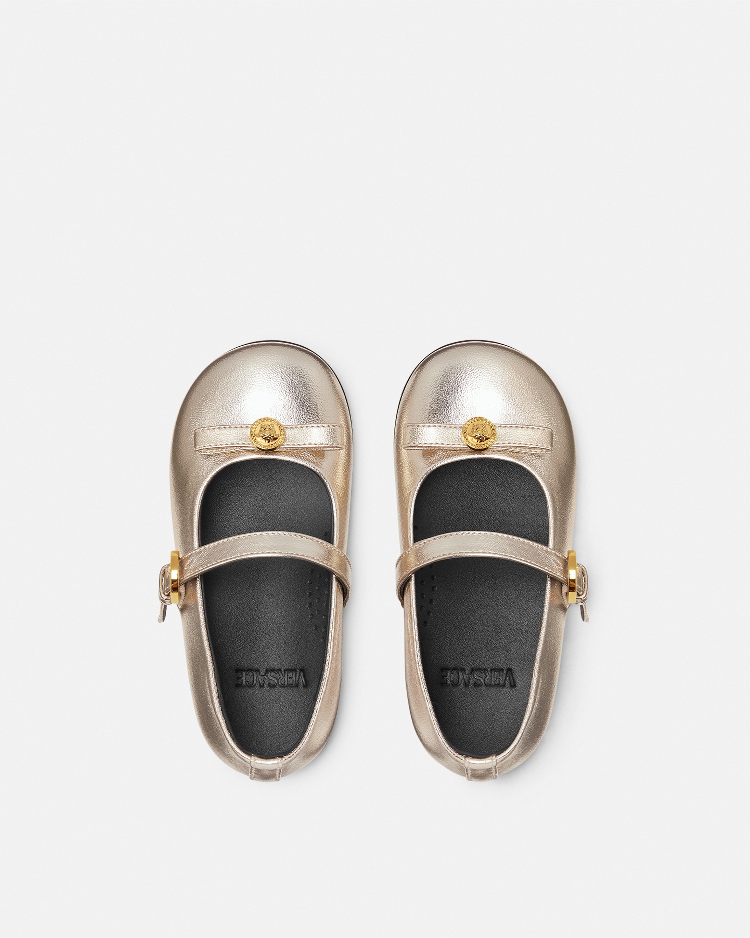 Gianni Ribbon Metallic Kids Ballerinas