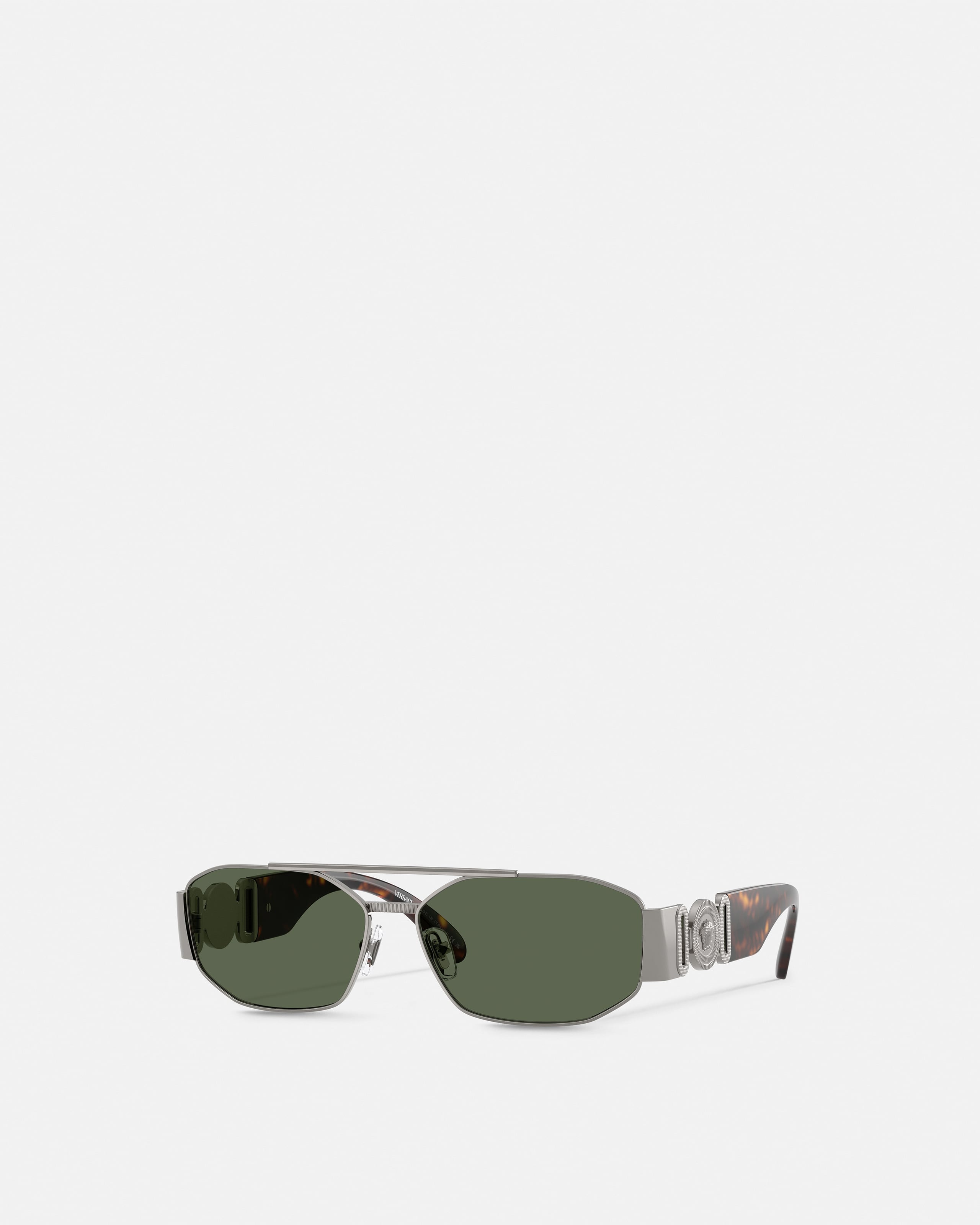 Versace Medusa Biggie Lunettes De Soleil In Green