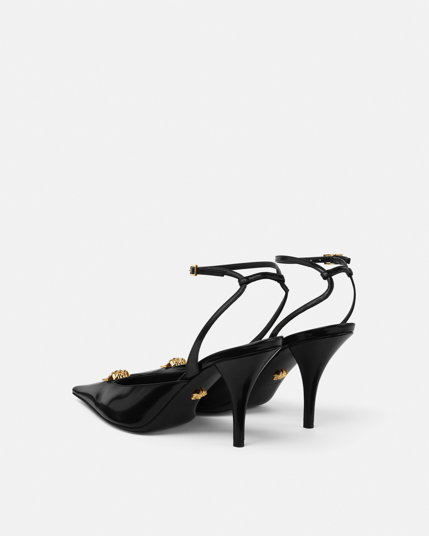 La Medusa Leather Slingbacks 85 mm
