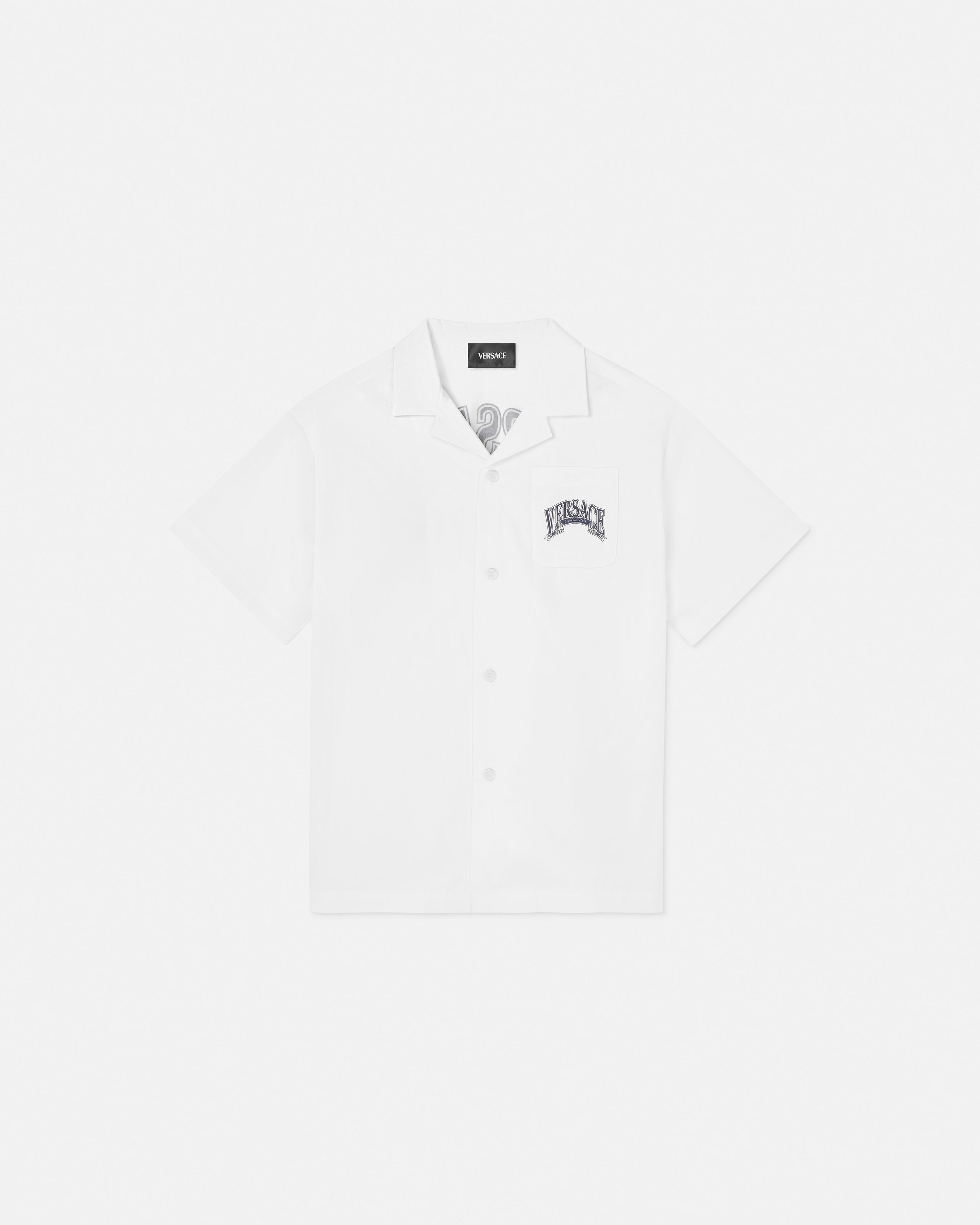 Versace Chemise En Popeline De Coton Imprimée Kids In White