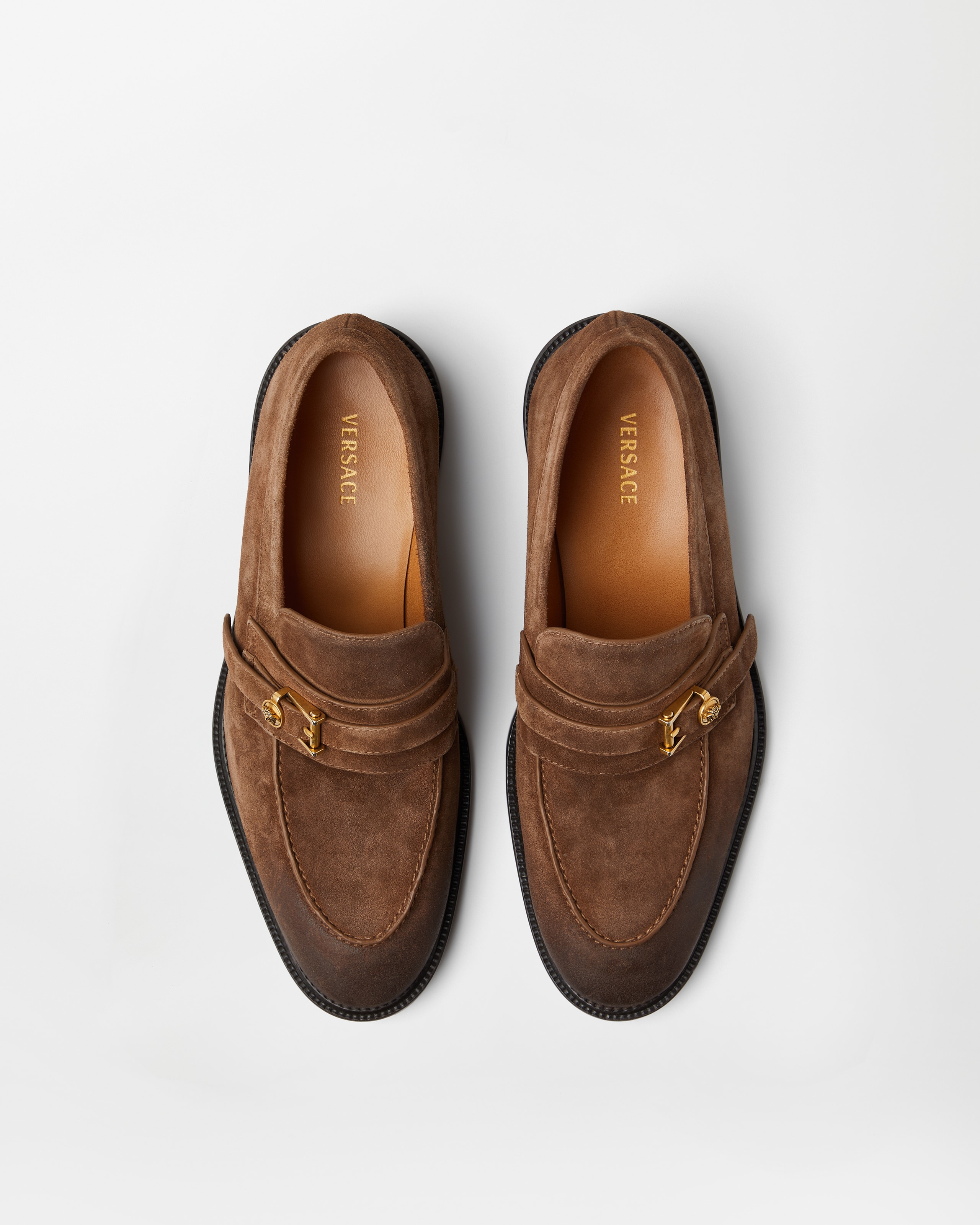 Primo Crosta Loafers Brown | VERSACE US