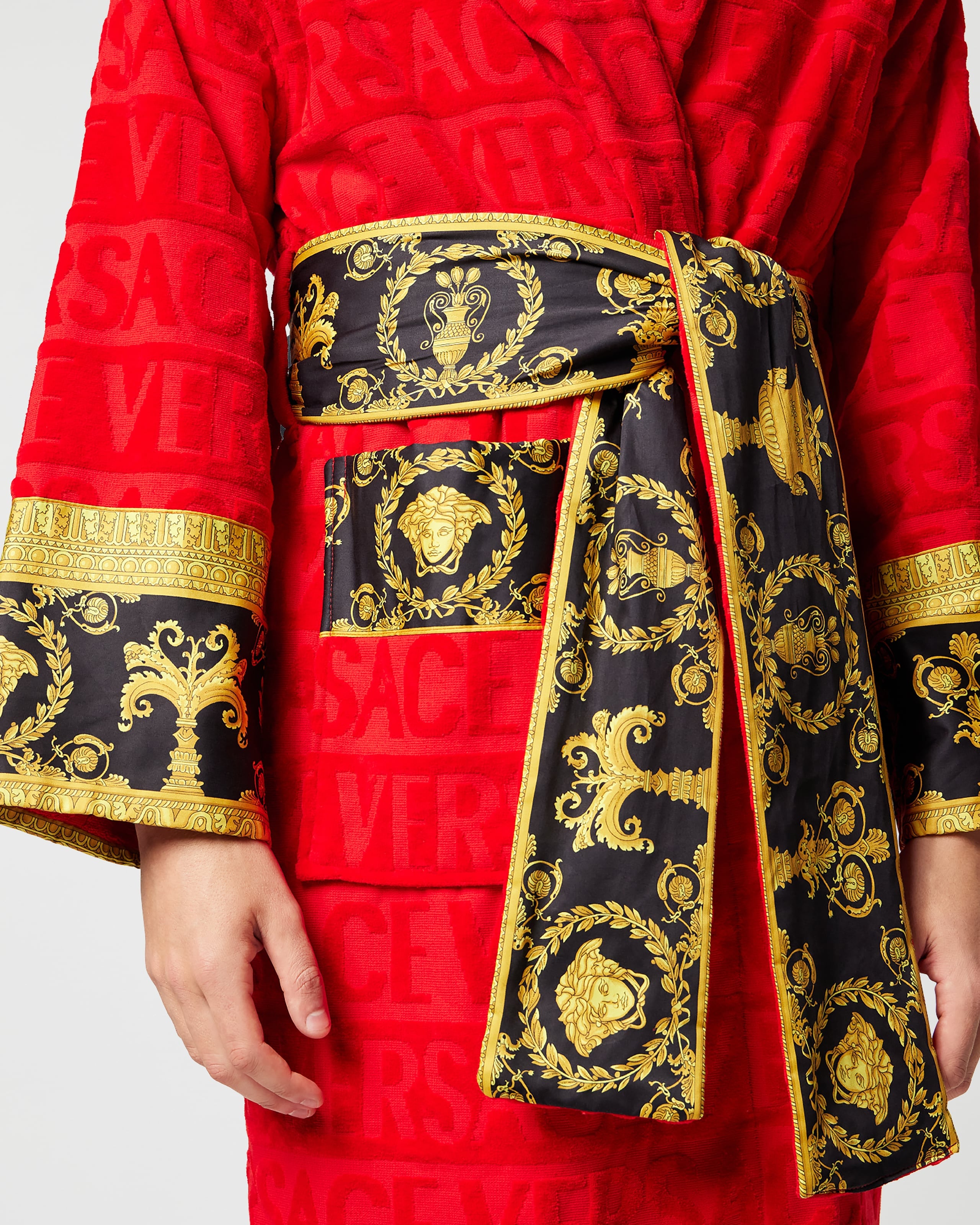 versace dressing robe Versace Red 'I Heart Baroque' Bathrobe