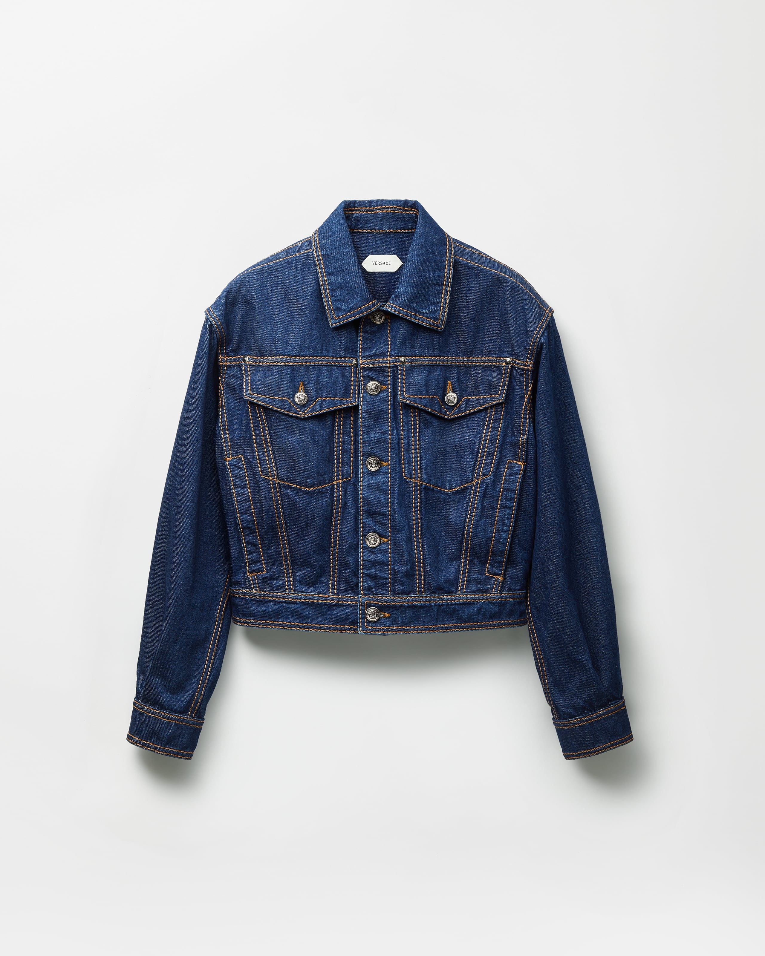 VERSACE デニムジャケット Denim Blouson Blue | VERSACE US