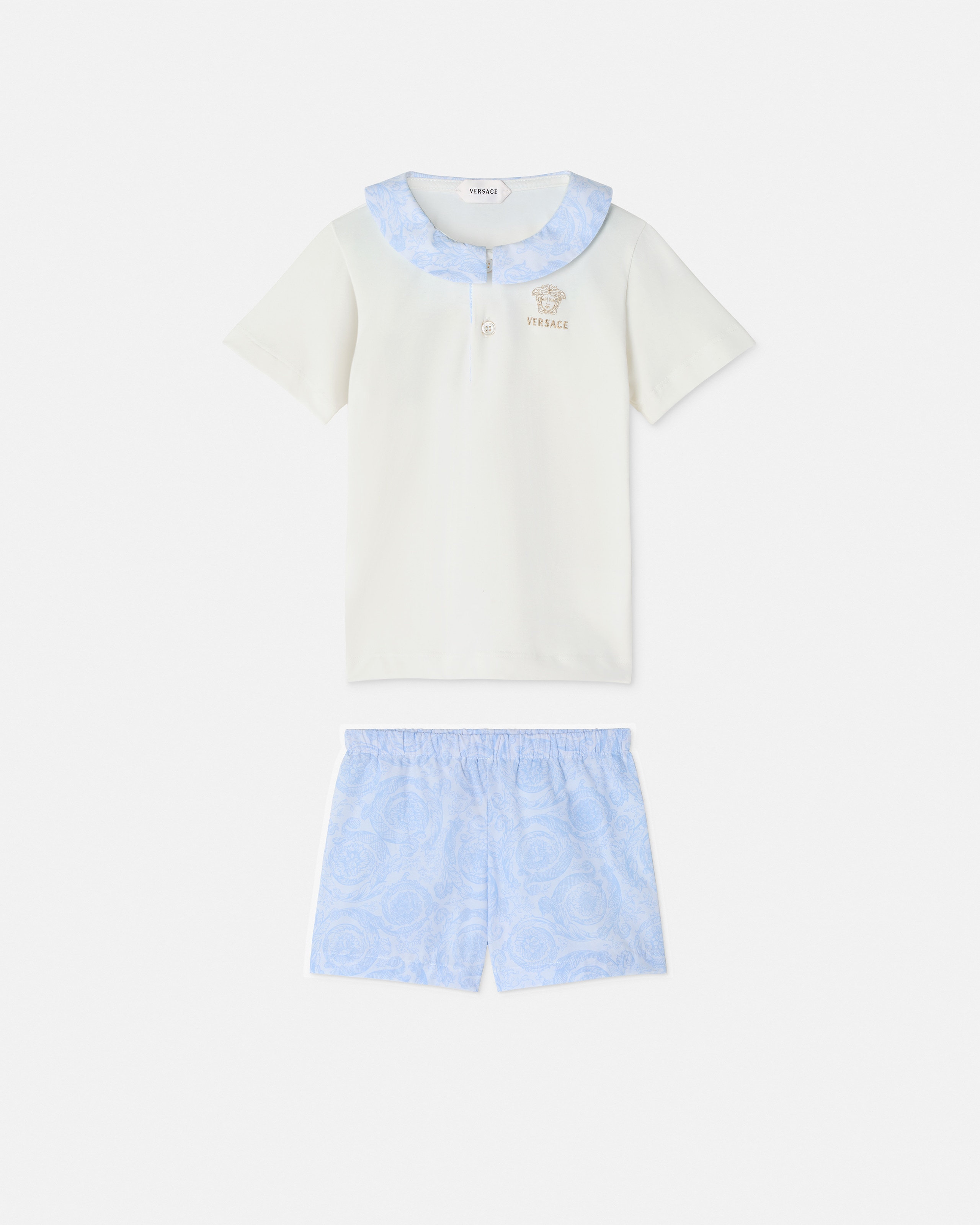 Versace Ensemble Polo En Jersey De Coton Stretch Baby In Multi
