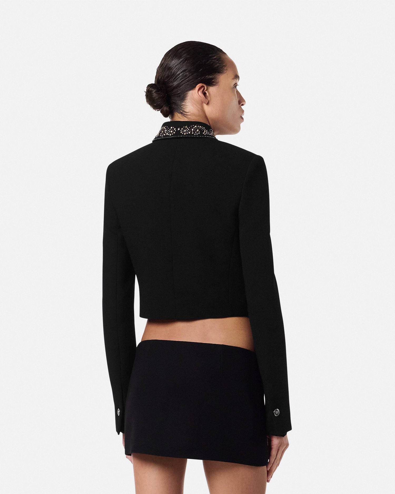 Studded Wool Crop Jacket