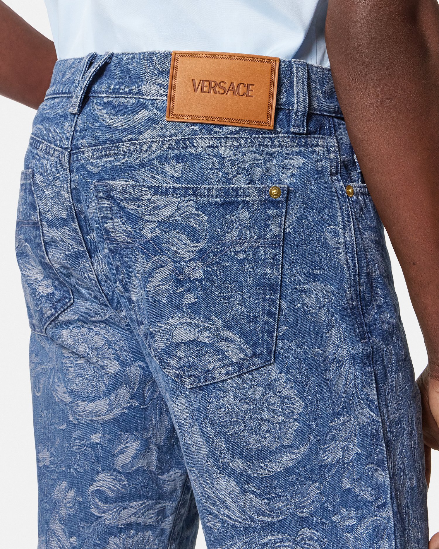 Barocco Jacquard Regular-Fit Jeans
