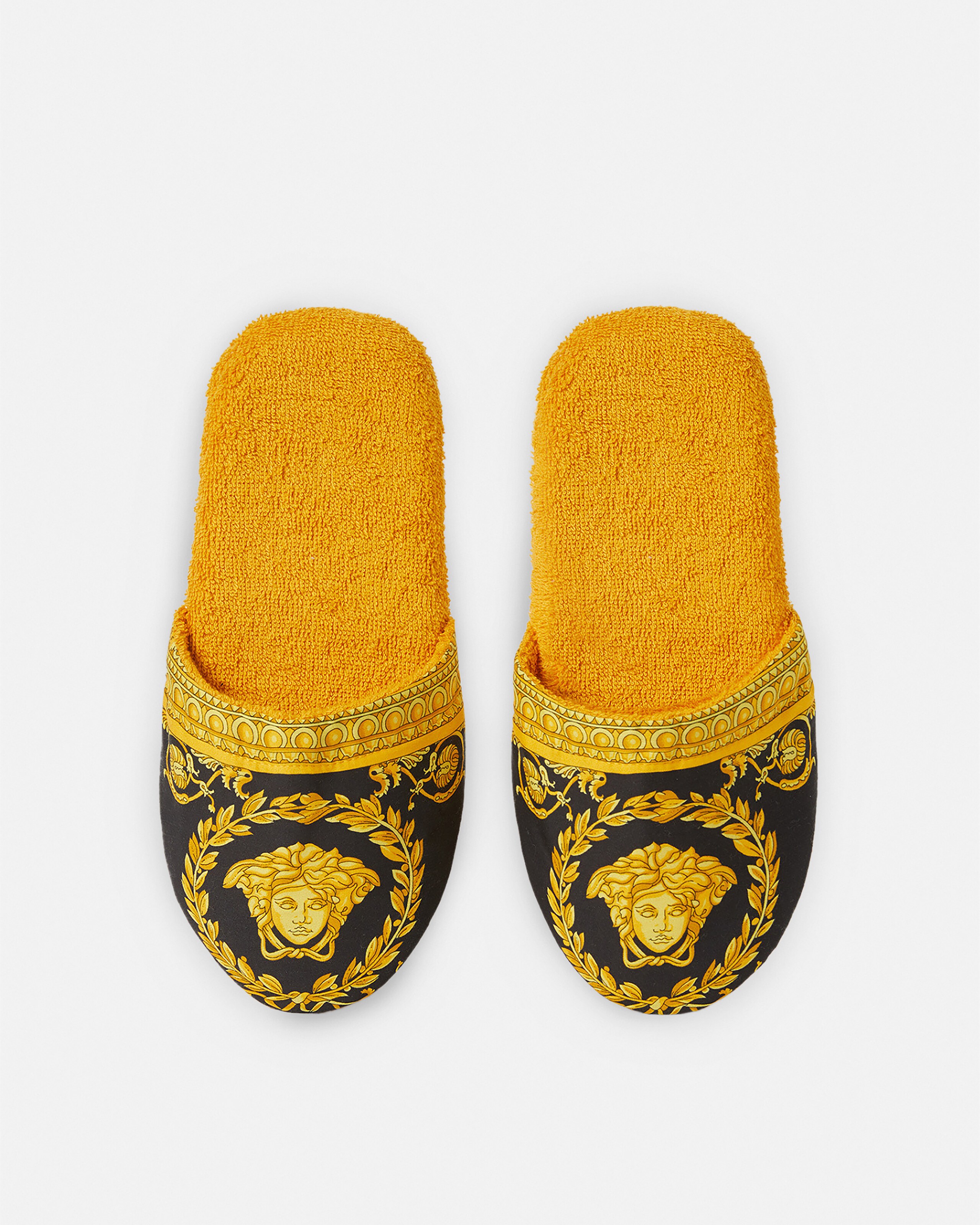 I ♡ Baroque Slippers White | VERSACE US display picture 3