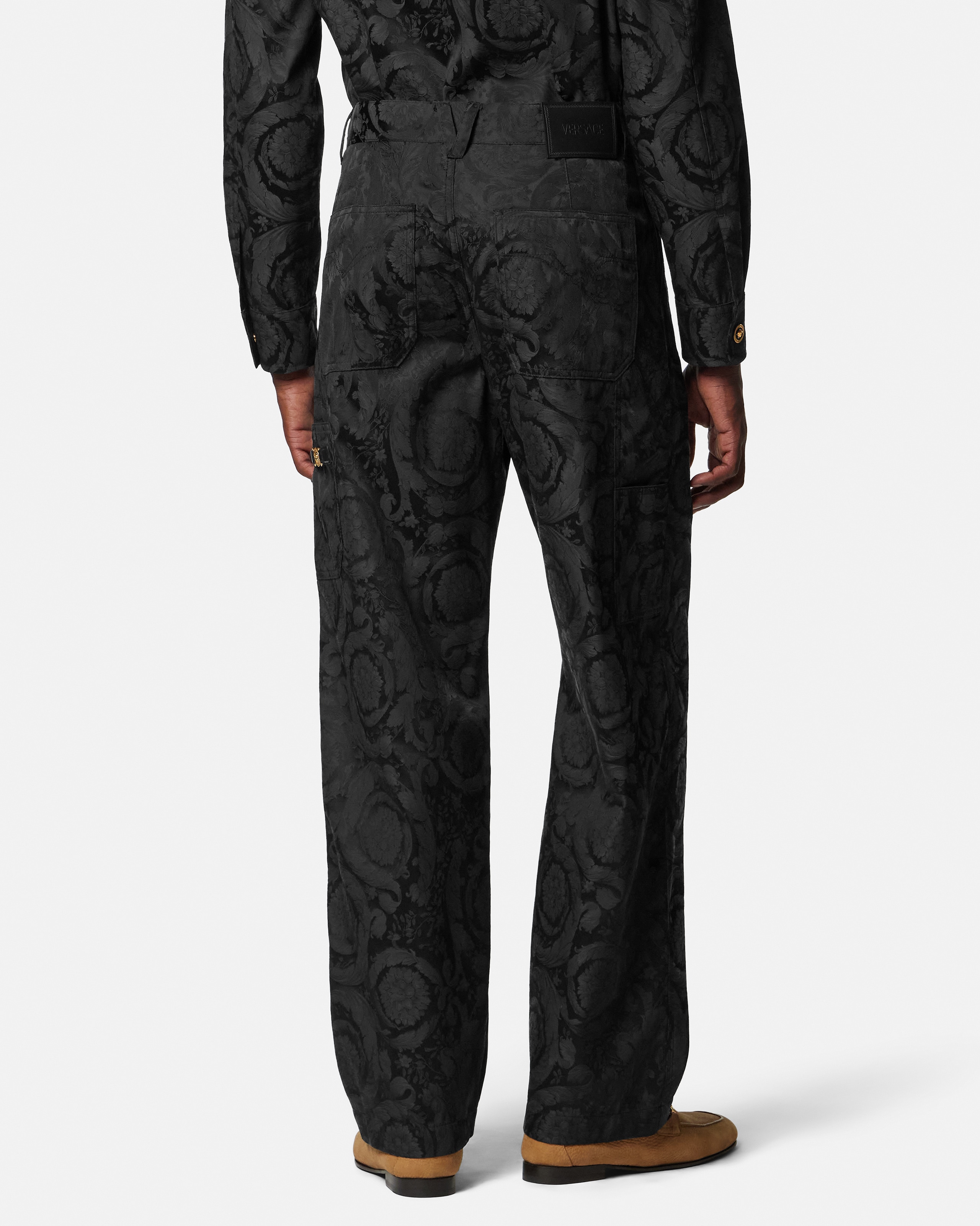 Jacquard Cotton Carpenter Pants