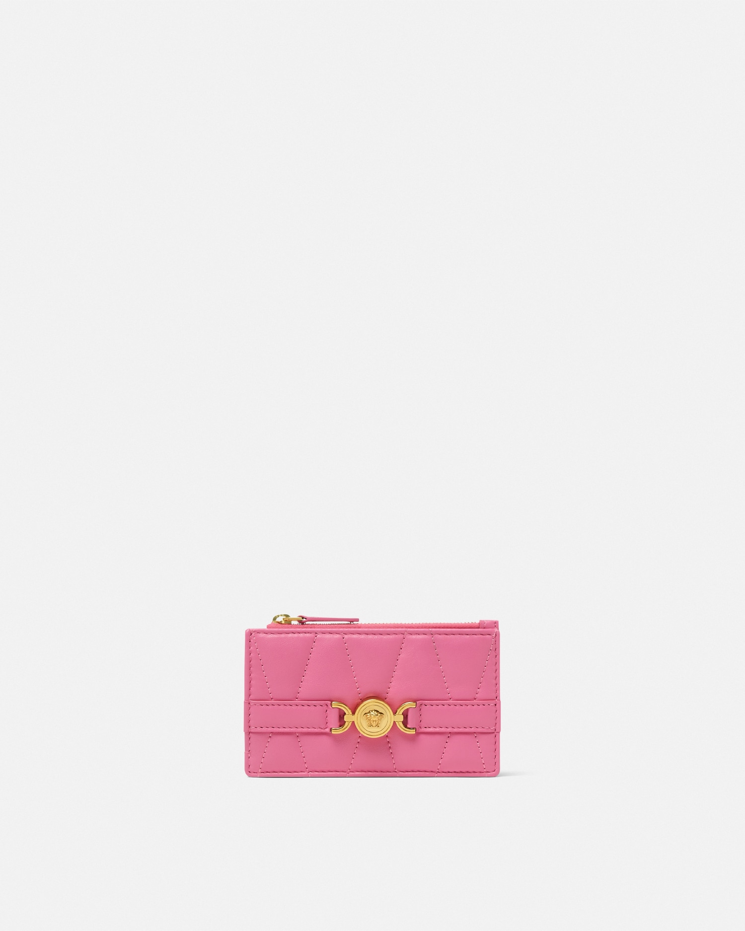 Medusa '95 Quilted Nappa Card Holder Black,Gold | VERSACE US